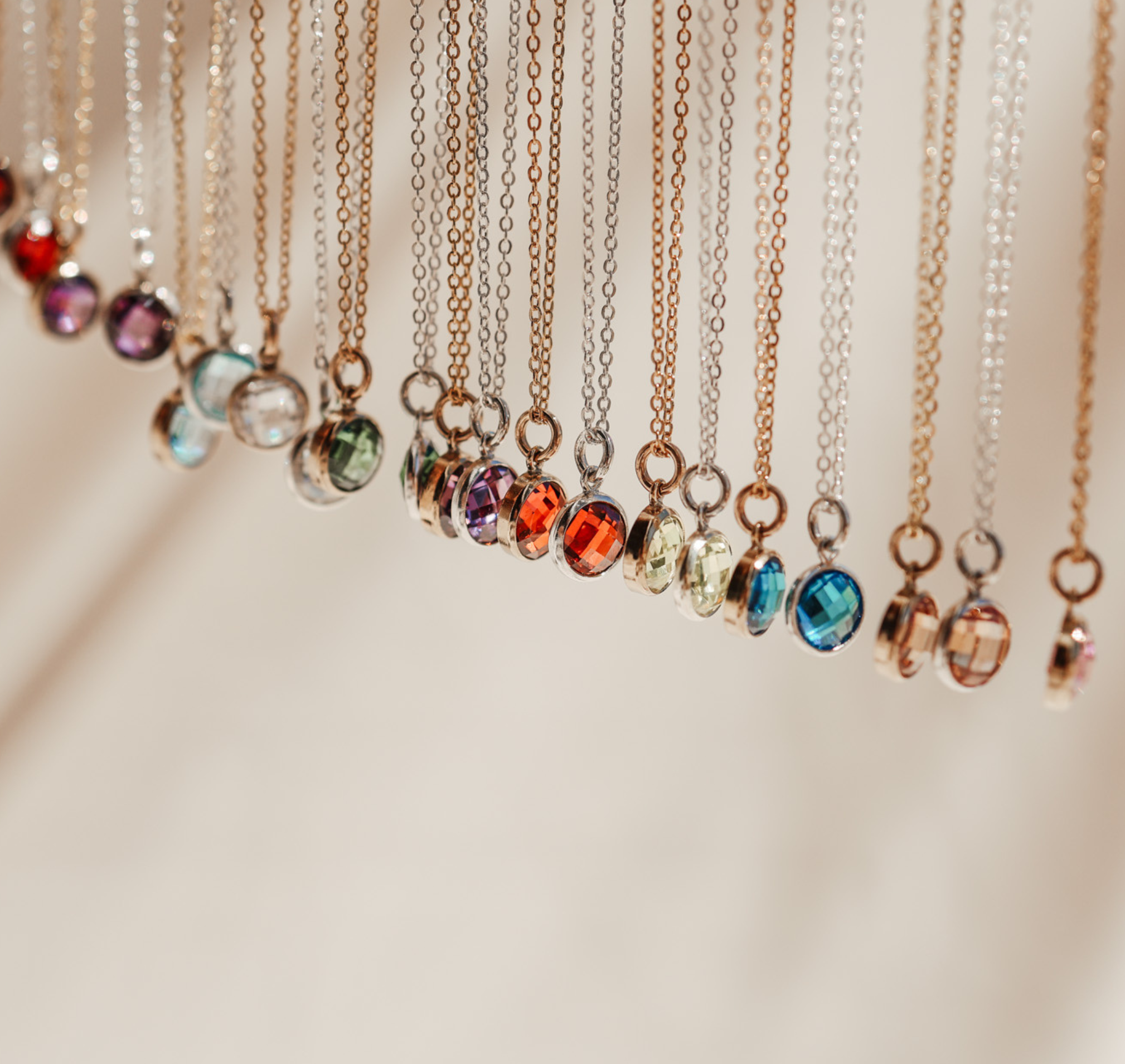 Personalised jewellery – handmade jewellery – KBN jewellery – Australian made jewellery – crystal pendant – birthstone drop necklace – birthstone pendant for necklace – crystal birthstone drop – birthstone jewellery –green stone pendant – dark purple birthstone for necklace – June birthstone pendant – June birthstone drop