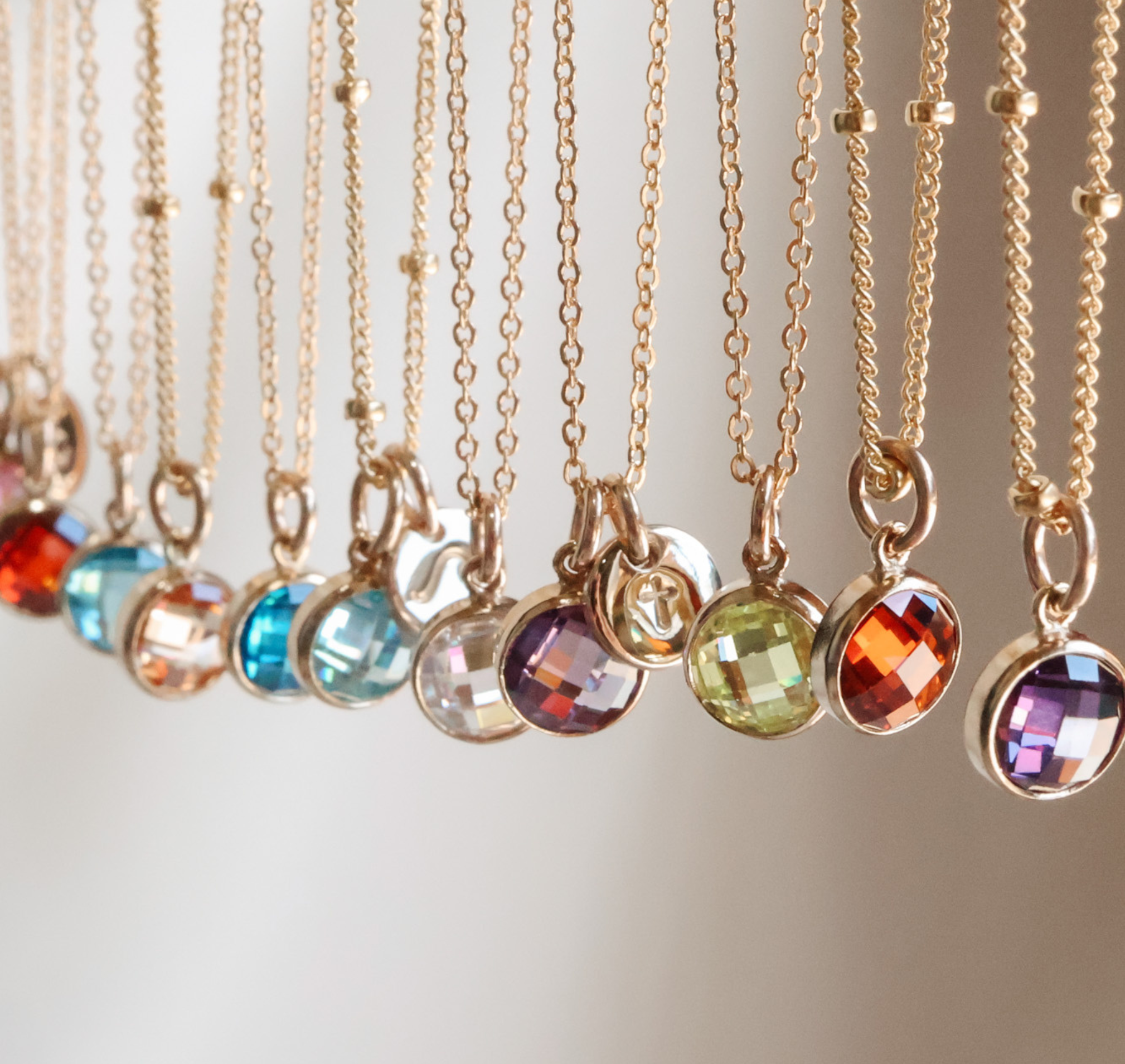 Personalised jewellery – handmade jewellery – KBN jewellery – Australian made jewellery – crystal pendant – birthstone drop necklace – birthstone pendant for necklace – crystal birthstone drop – birthstone jewellery –green stone pendant – dark purple birthstone for necklace – June birthstone pendant – June birthstone drop