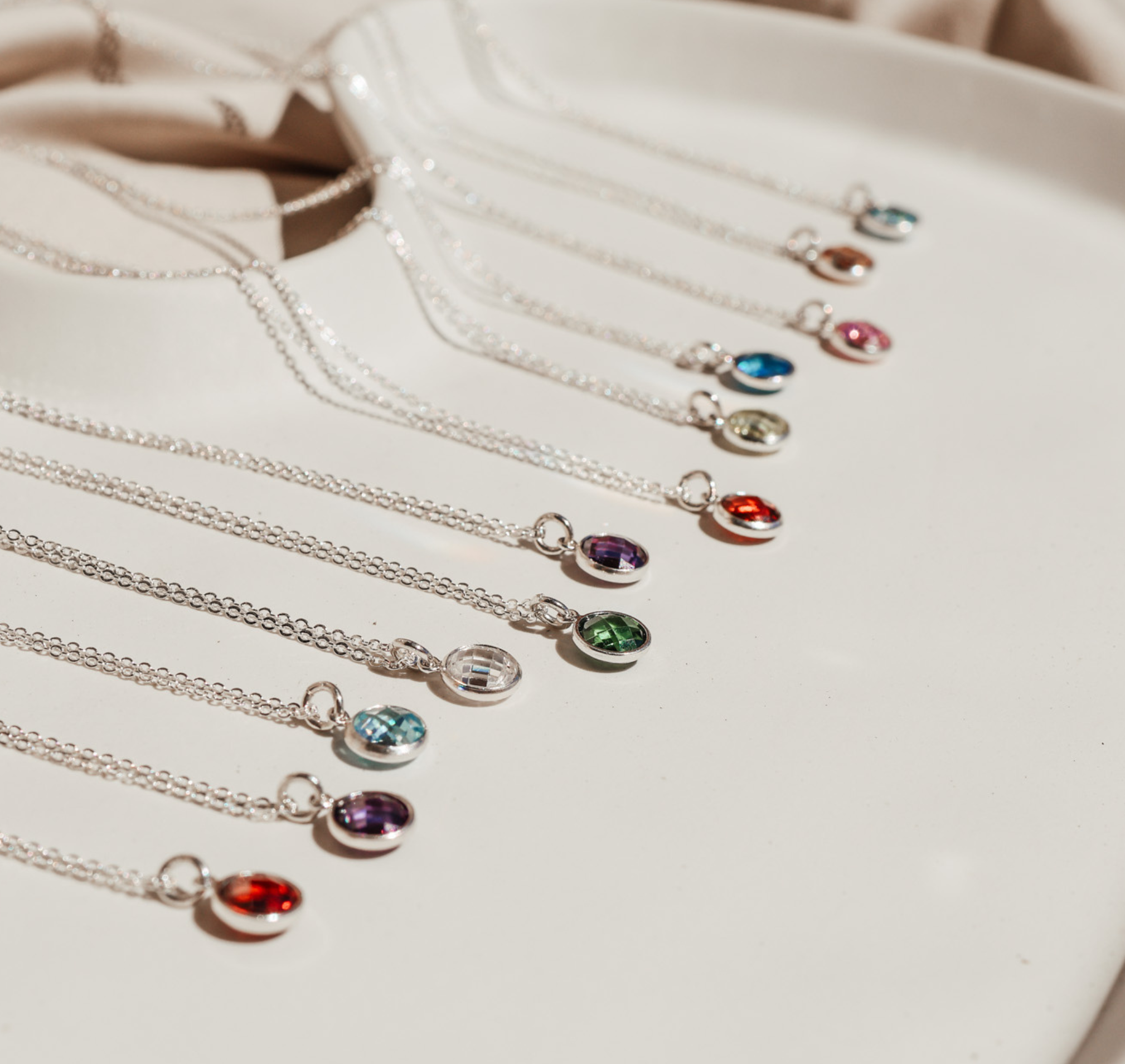 Personalised jewellery – handmade jewellery – KBN jewellery – Australian made jewellery – crystal pendant – birthstone drop necklace – birthstone pendant for necklace – crystal birthstone drop – birthstone jewellery – diamond stone pendant – clear birthstone for necklace – April birthstone pendant – April birthstone drop