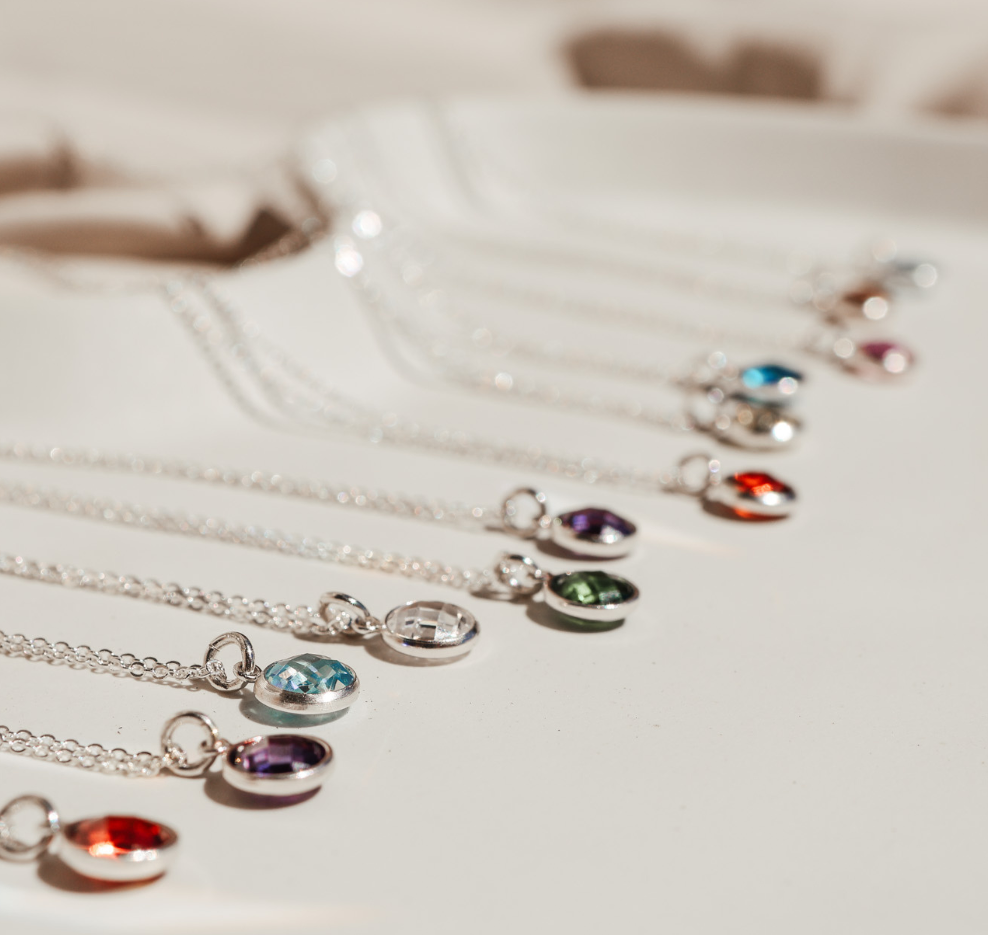 Personalised jewellery – handmade jewellery – KBN jewellery – Australian made jewellery – crystal pendant – birthstone drop necklace – birthstone pendant for necklace – crystal birthstone drop – birthstone jewellery – purple stone pendant – dark purple birthstone for necklace – February birthstone pendant – February birthstone drop