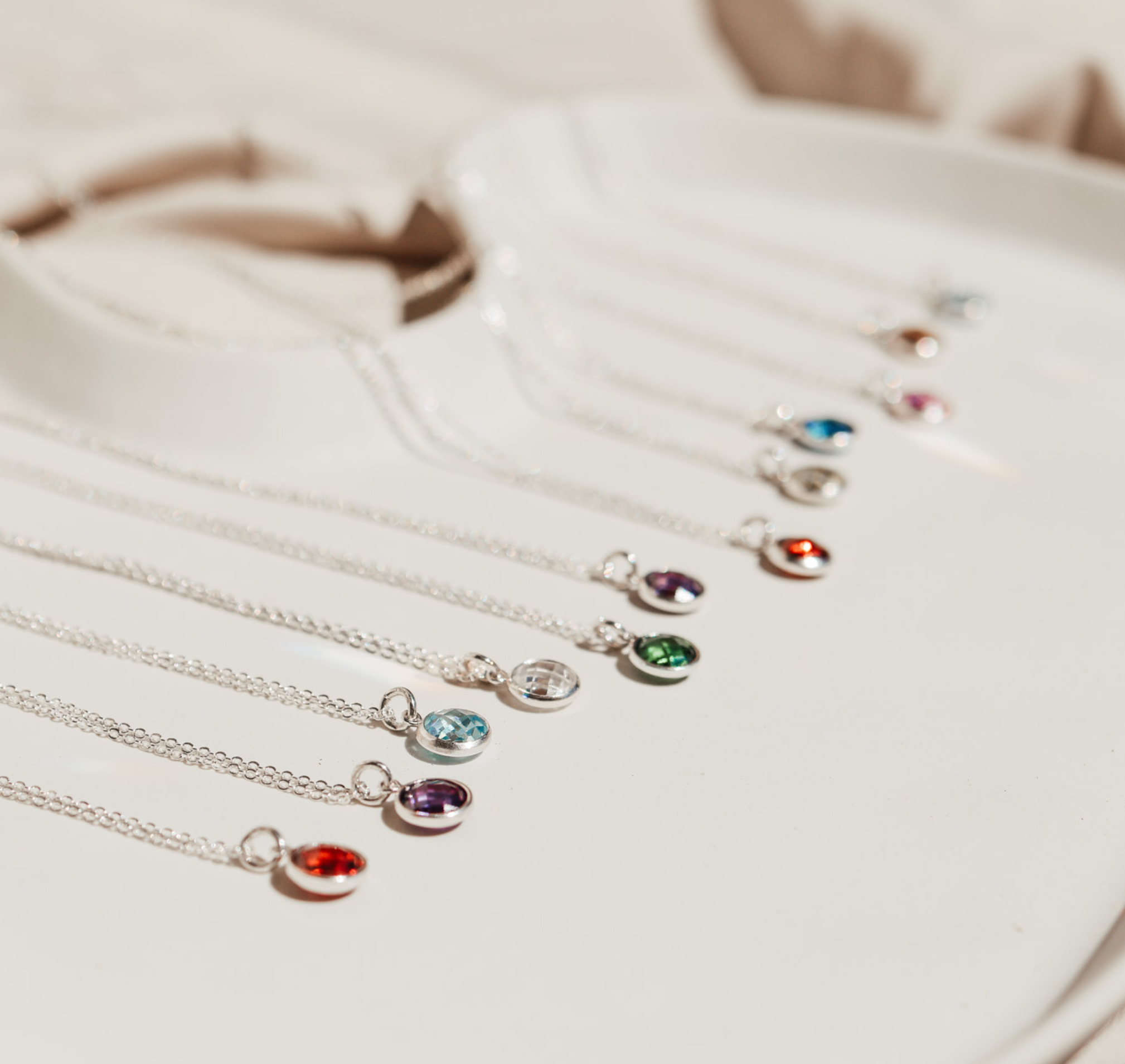 Personalised jewellery – handmade jewellery – KBN jewellery – Australian made jewellery – crystal pendant – birthstone drop necklace – birthstone pendant for necklace – crystal birthstone drop – birthstone jewellery – purple stone pendant – dark purple birthstone for necklace – February birthstone pendant – February birthstone drop