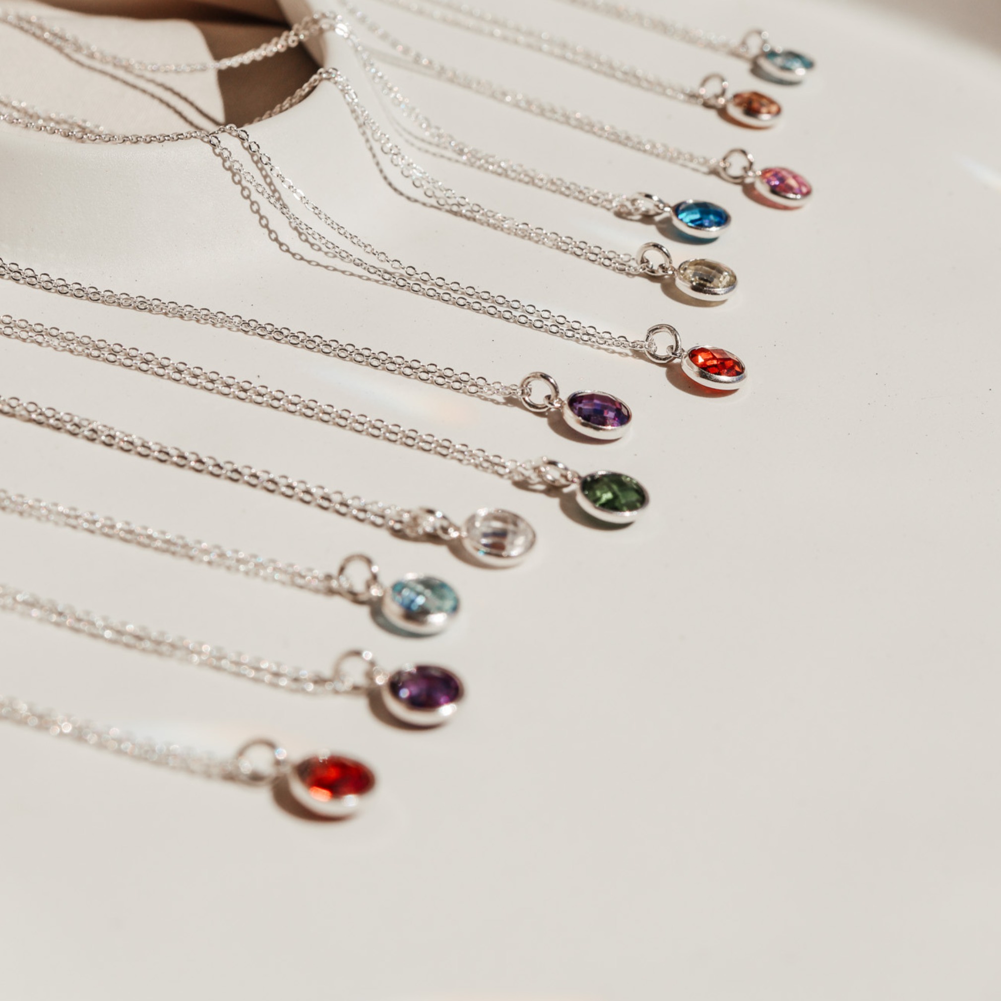 Personalised jewellery – handmade jewellery – KBN jewellery – Australian made jewellery – crystal pendant – birthstone drop necklace – birthstone pendant for necklace – crystal birthstone drop – birthstone jewellery – purple stone pendant – dark purple birthstone for necklace – February birthstone pendant – February birthstone drop