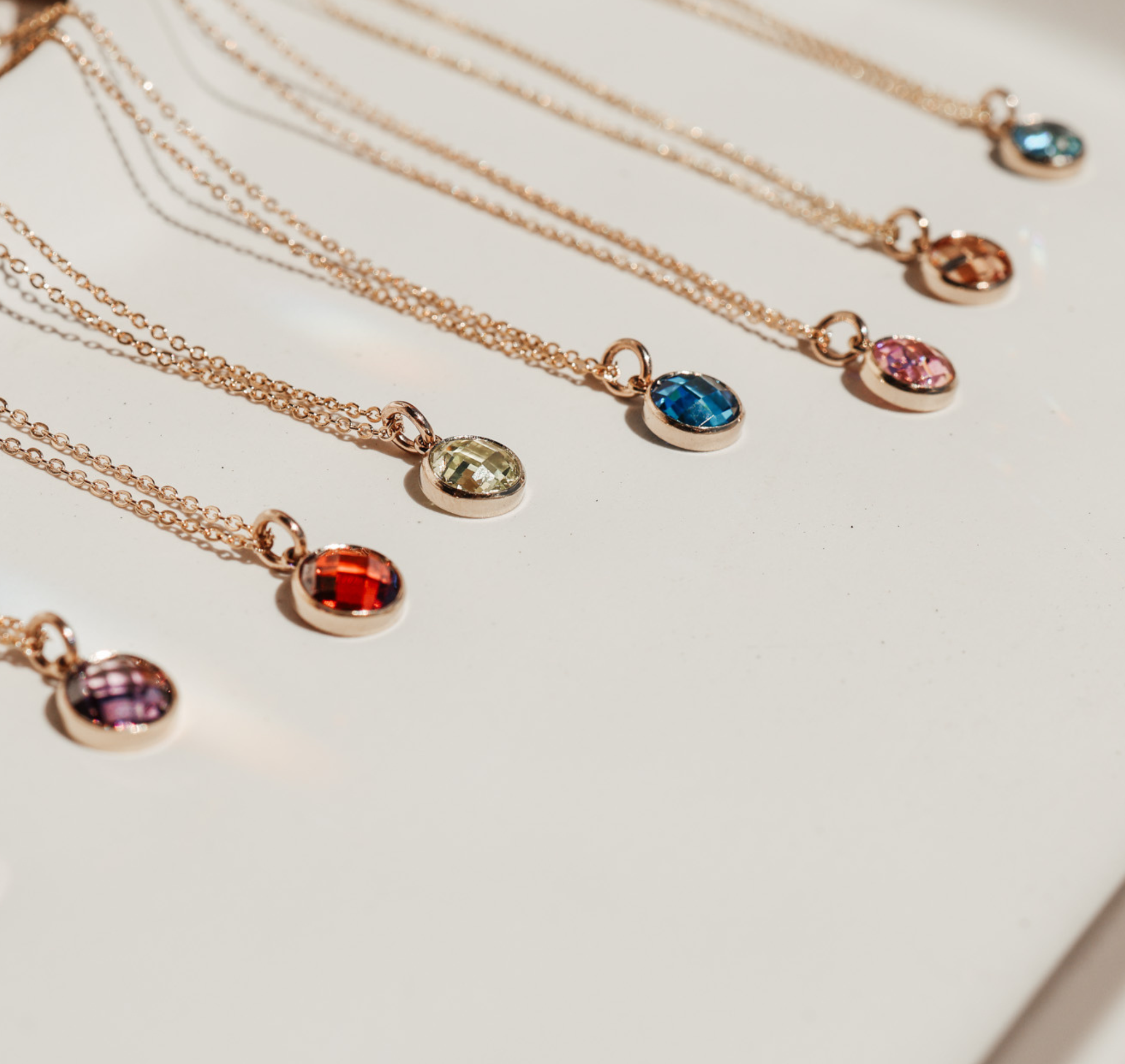 Personalised jewellery – handmade jewellery – KBN jewellery – Australian made jewellery – crystal pendant – birthstone drop necklace – birthstone pendant for necklace – crystal birthstone drop – birthstone jewellery –green stone pendant – dark purple birthstone for necklace – June birthstone pendant – June birthstone drop