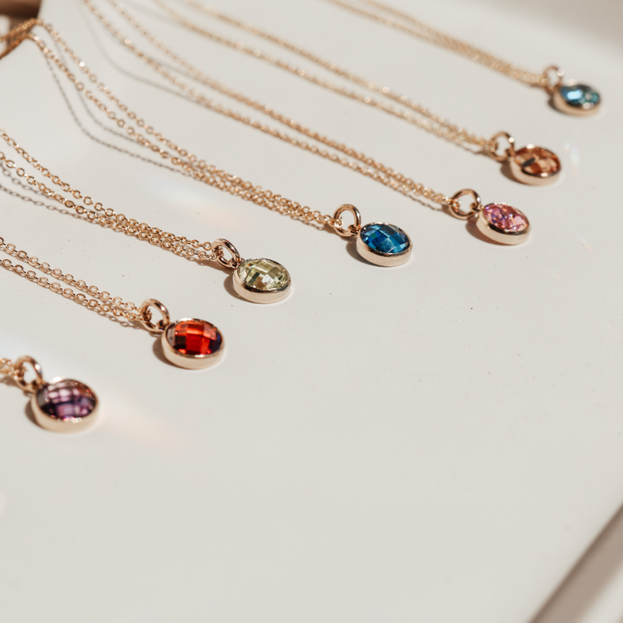 Personalised jewellery – handmade jewellery – KBN jewellery – Australian made jewellery – crystal necklace – birthstone drop necklace – birthstone pendant for necklace – crystal necklace – birthstone jewellery – light blue stone pendant – blue birthstone for necklace – December birthstone pendant – September birthstone drop