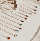 Personalised jewellery – handmade jewellery – KBN jewellery – Australian made jewellery – crystal pendant – birthstone drop necklace – birthstone pendant for necklace – crystal birthstone drop  – birthstone jewellery –green  stone pendant – dark purple  birthstone for necklace – June  birthstone pendant – June  birthstone drop