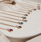 Personalised jewellery – handmade jewellery – KBN jewellery – Australian made jewellery – crystal pendant – birthstone drop necklace – birthstone pendant for necklace – crystal birthstone drop  – birthstone jewellery –green  stone pendant – dark purple  birthstone for necklace – June  birthstone pendant – June  birthstone drop