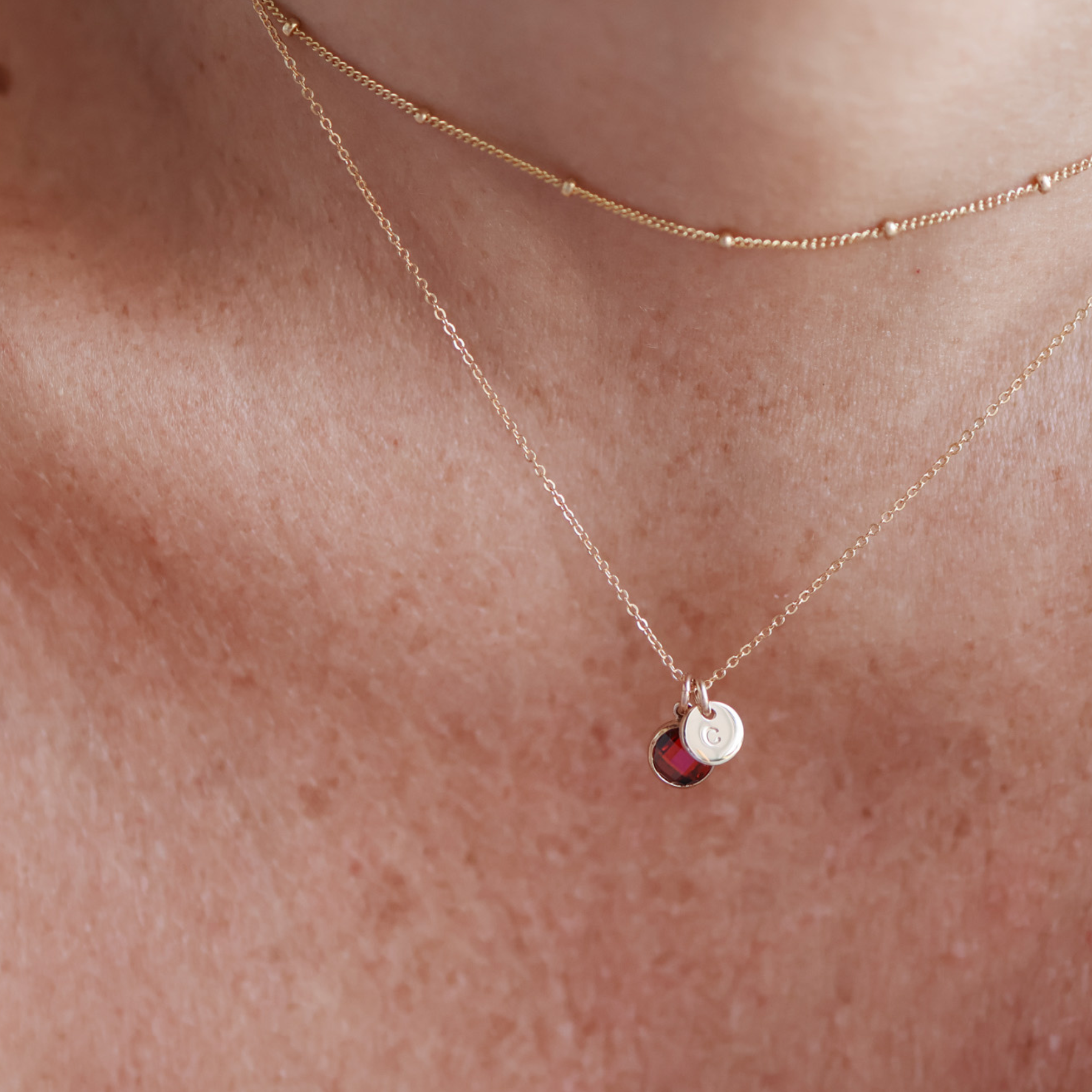 Personalised jewellery – handmade jewellery – KBN jewellery – Australian made jewellery – crystal pendant – birthstone drop necklace – birthstone pendant for necklace – crystal birthstone drop – birthstone jewellery – red stone pendant – dark red birthstone for necklace – January birthstone pendant – Janurary birthstone drop