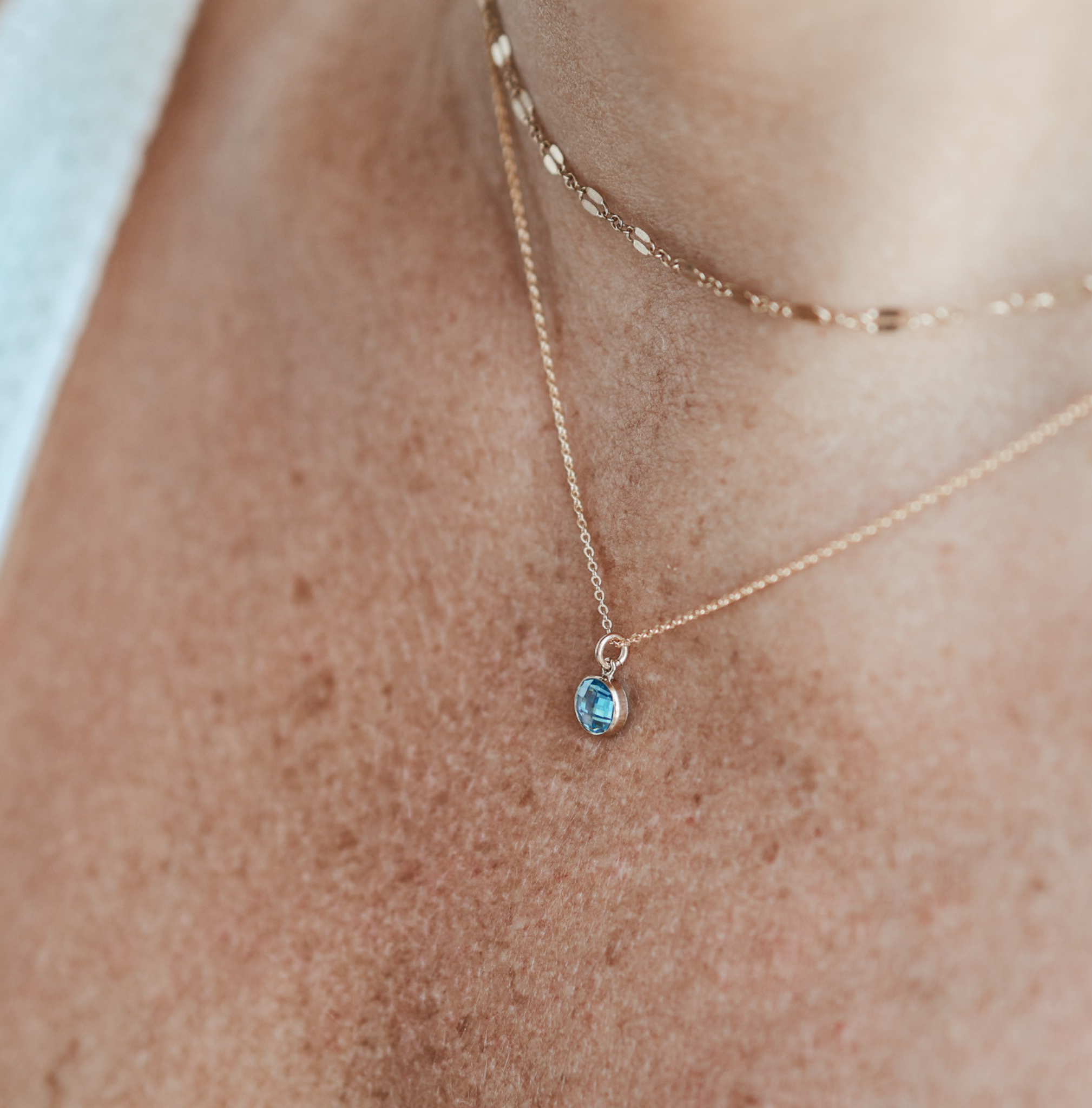 Personalised jewellery – handmade jewellery – KBN jewellery – Australian made jewellery – crystal pendant – birthstone drop necklace – birthstone pendant for necklace – crystal birthstone drop  – birthstone jewellery –blue  stone pendant – light blue birthstone for necklace – March  birthstone pendant – March  birthstone drop