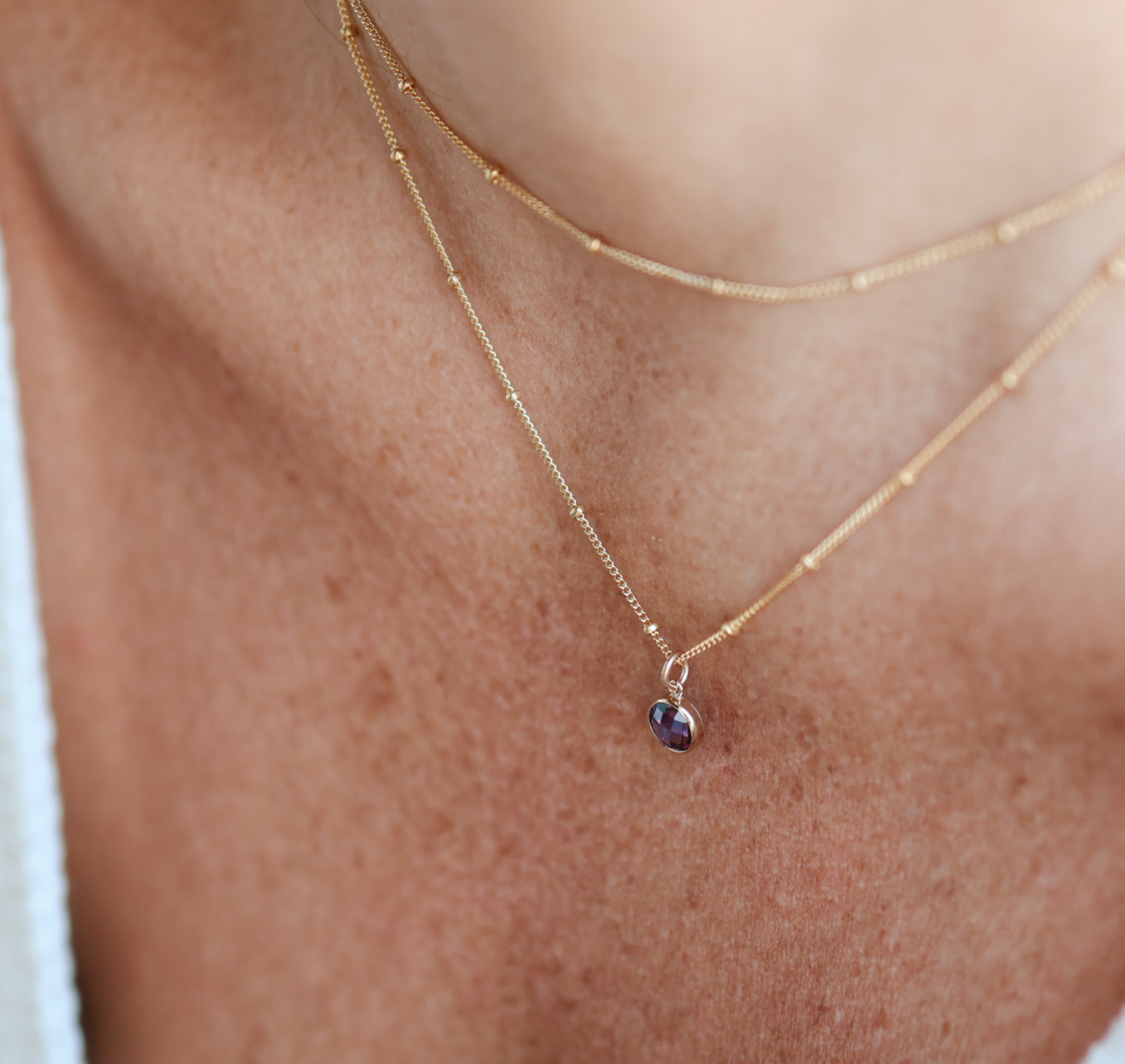 Personalised jewellery – handmade jewellery – KBN jewellery – Australian made jewellery – crystal pendant – birthstone drop necklace – birthstone pendant for necklace – crystal birthstone drop – birthstone jewellery –green stone pendant – dark purple birthstone for necklace – June birthstone pendant – June birthstone drop
