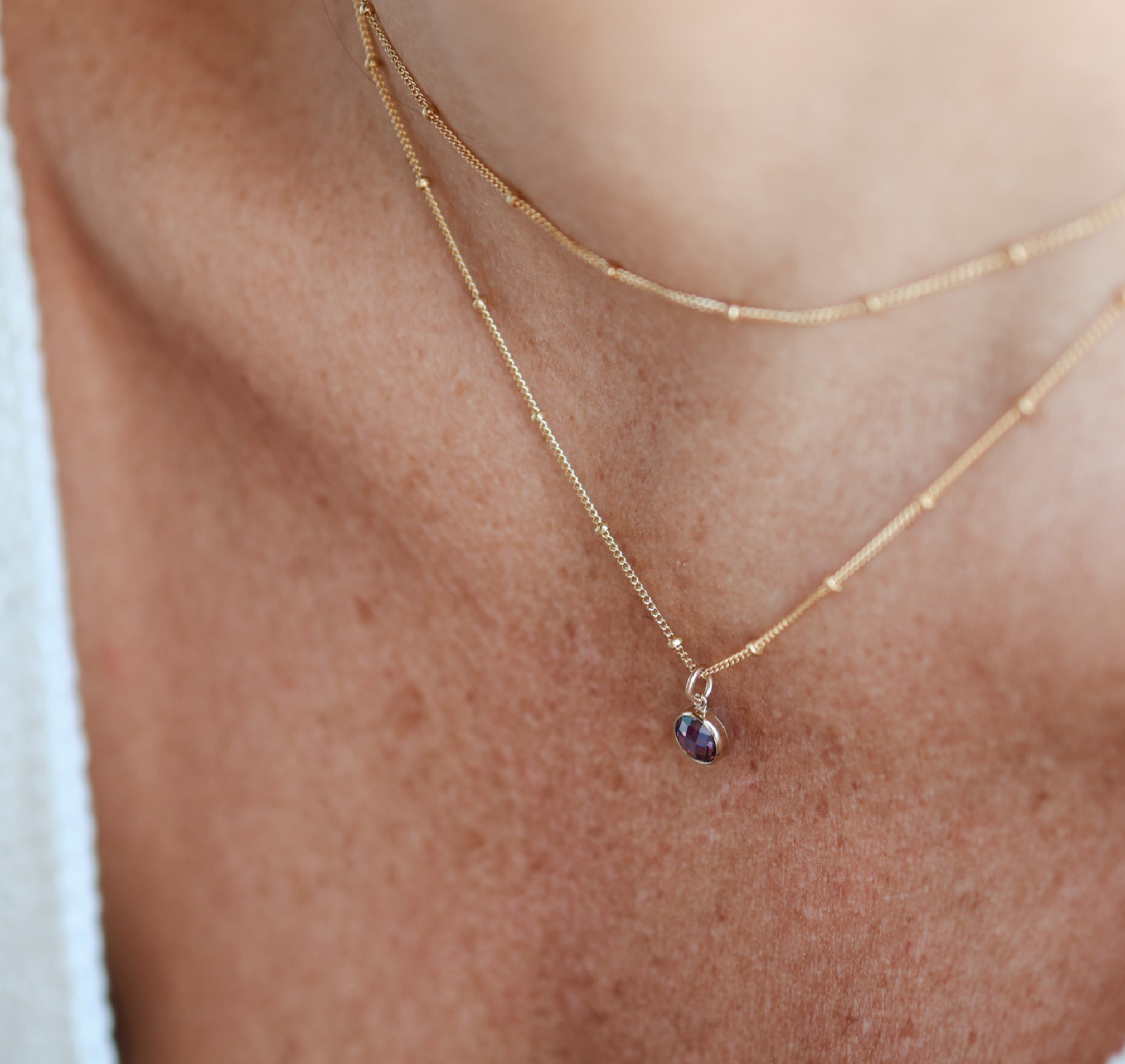 Personalised jewellery – handmade jewellery – KBN jewellery – Australian made jewellery – crystal pendant – birthstone drop necklace – birthstone pendant for necklace – crystal birthstone drop – birthstone jewellery –green stone pendant – dark purple birthstone for necklace – June birthstone pendant – June birthstone drop