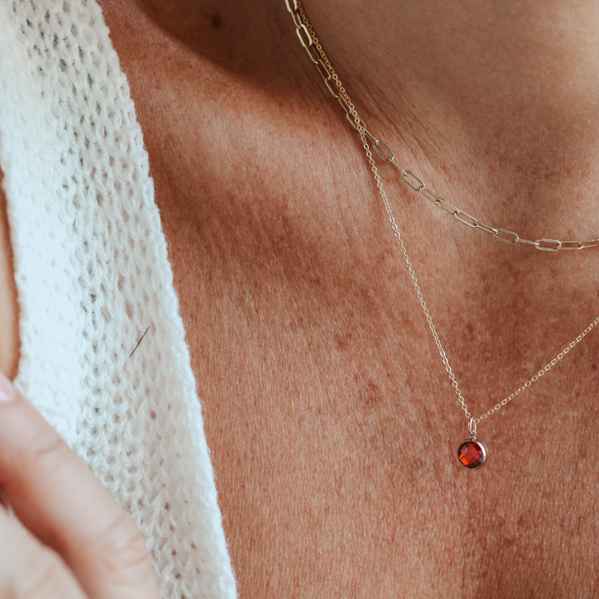 Personalised jewellery – handmade jewellery – KBN jewellery – Australian made jewellery – crystal pendant – birthstone drop necklace – birthstone pendant for necklace – crystal birthstone drop – birthstone jewellery – red stone pendant – dark red birthstone for necklace – July birthstone pendant – July birthstone drop