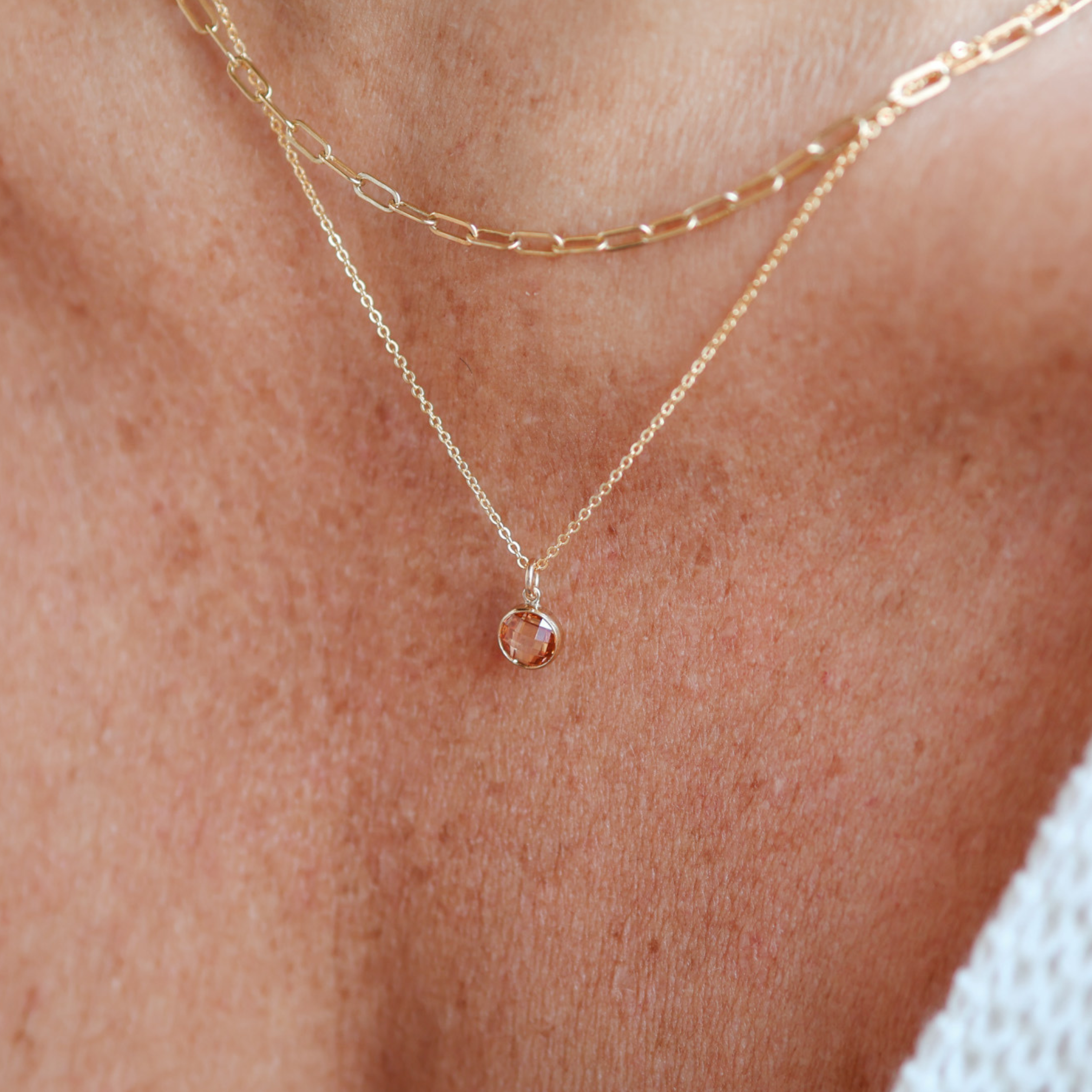 Personalised jewellery – handmade jewellery – KBN jewellery – Australian made jewellery – crystal necklace – birthstone drop necklace – birthstone pendant for necklace – crystal necklace – birthstone jewellery –dark orange stone pendant – yellow  birthstone for necklace – November birthstone pendant – November birthstone drop