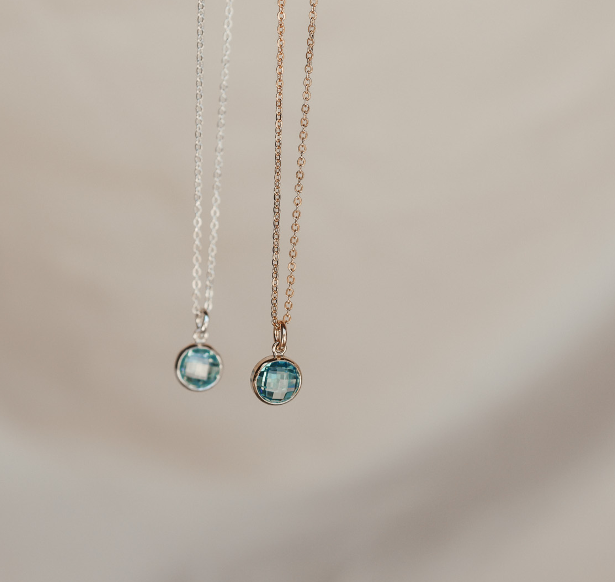 Personalised jewellery – handmade jewellery – KBN jewellery – Australian made jewellery – crystal necklace – birthstone drop necklace – birthstone pendant for necklace – crystal necklace – birthstone jewellery – light blue stone pendant – blue birthstone for necklace – December birthstone pendant – September birthstone drop