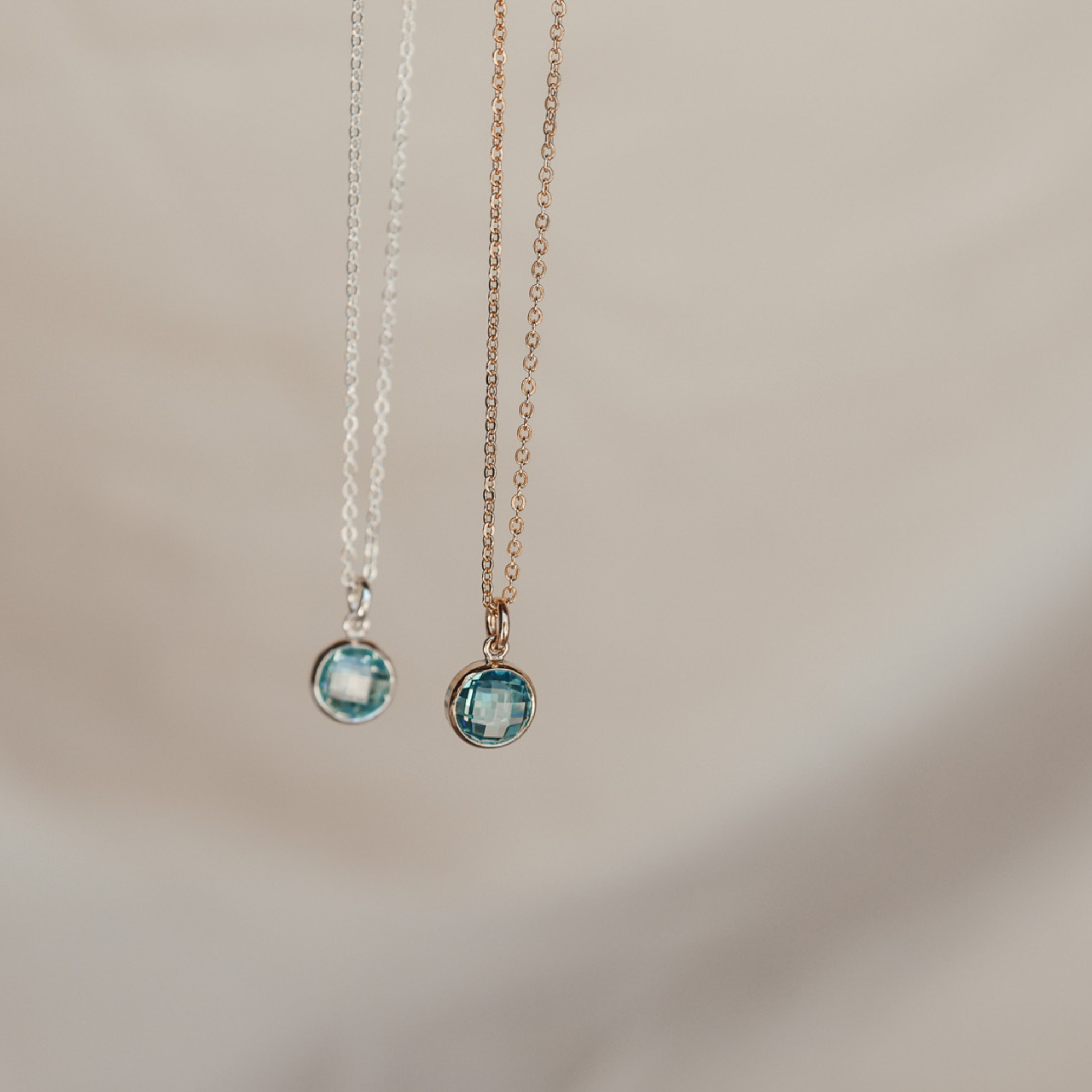 Personalised jewellery – handmade jewellery – KBN jewellery – Australian made jewellery – crystal necklace – birthstone drop necklace – birthstone pendant for necklace – crystal necklace – birthstone jewellery – light blue stone pendant – blue birthstone for necklace – December birthstone pendant – September birthstone drop