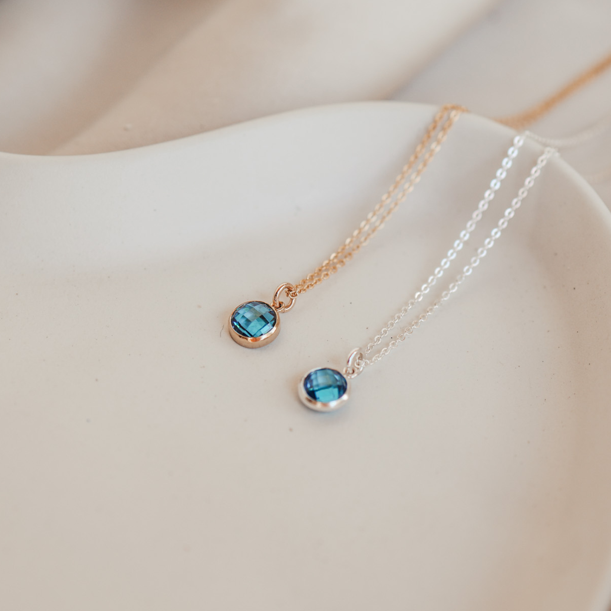 Personalised jewellery – handmade jewellery – KBN jewellery – Australian made jewellery – crystal necklace – birthstone drop necklace – birthstone pendant for necklace – crystal necklace – birthstone jewellery – dark blue stone pendant – blue birthstone for necklace – September birthstone pendant – September birthstone drop