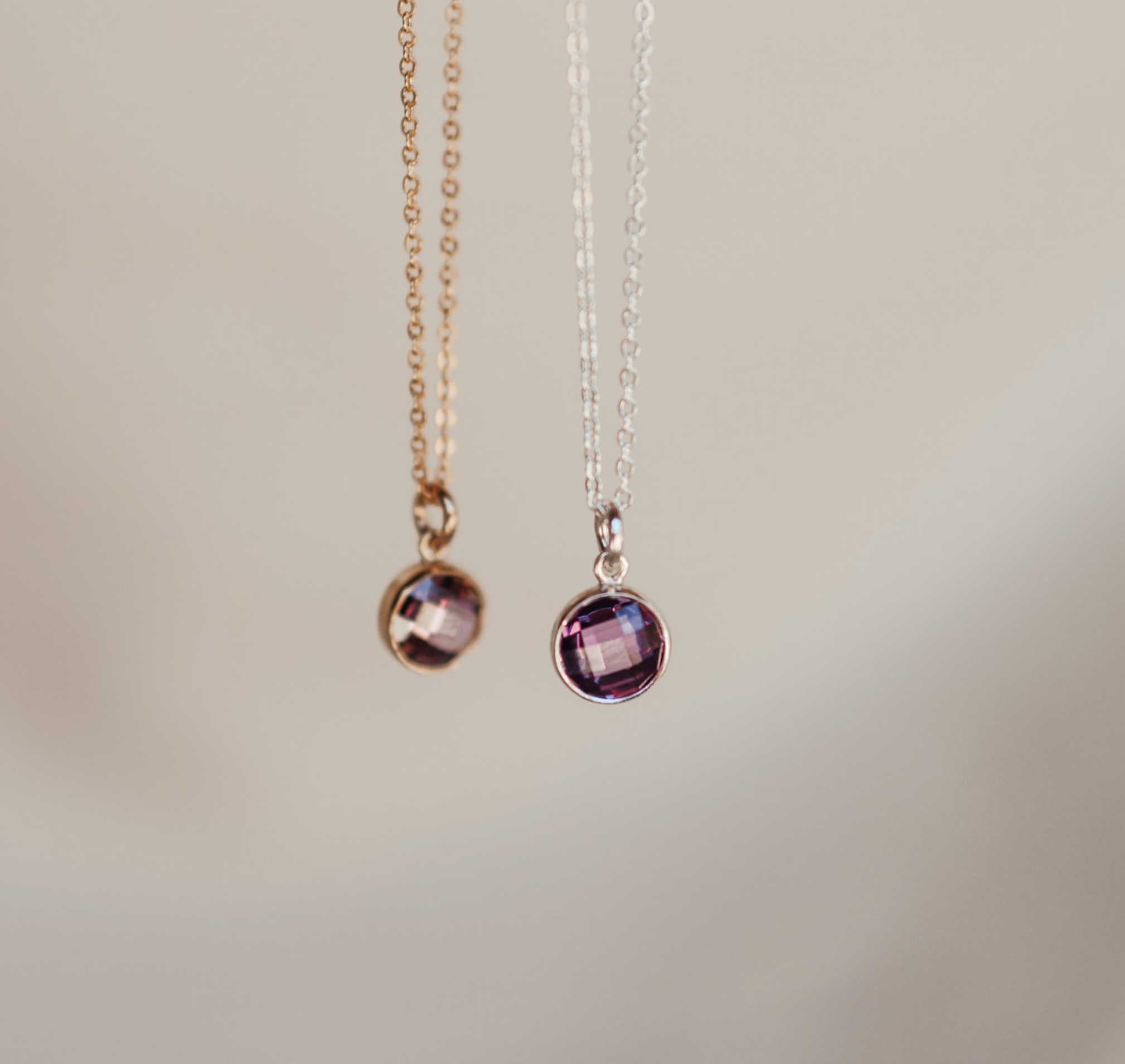 Personalised jewellery – handmade jewellery – KBN jewellery – Australian made jewellery – crystal pendant – birthstone drop necklace – birthstone pendant for necklace – crystal birthstone drop – birthstone jewellery –green stone pendant – dark purple birthstone for necklace – June birthstone pendant – June birthstone drop