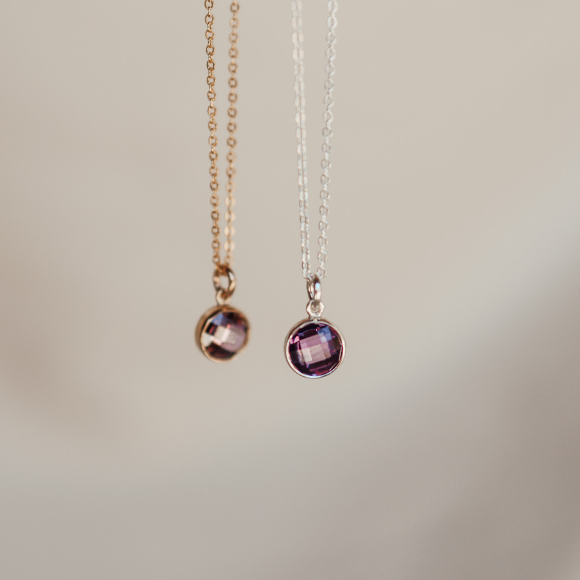 Personalised jewellery – handmade jewellery – KBN jewellery – Australian made jewellery – crystal pendant – birthstone drop necklace – birthstone pendant for necklace – crystal birthstone drop – birthstone jewellery –green stone pendant – dark purple birthstone for necklace – June birthstone pendant – June birthstone drop