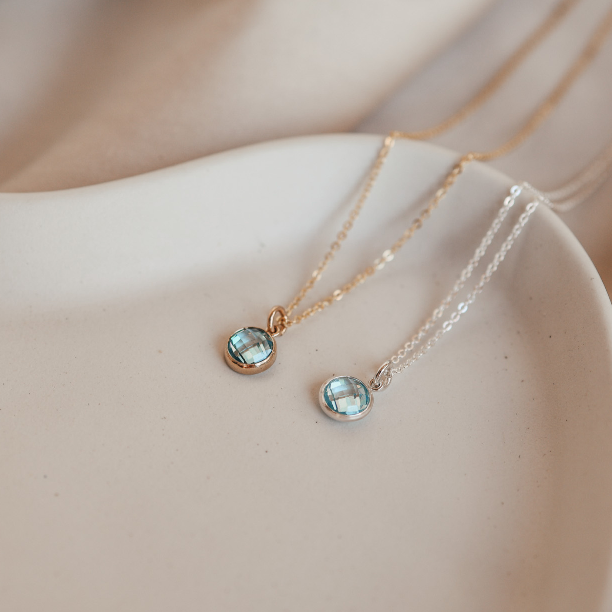 Personalised jewellery – handmade jewellery – KBN jewellery – Australian made jewellery – crystal pendant – birthstone drop necklace – birthstone pendant for necklace – crystal birthstone drop – birthstone jewellery –blue stone pendant – light blue birthstone for necklace – March birthstone pendant – March birthstone drop