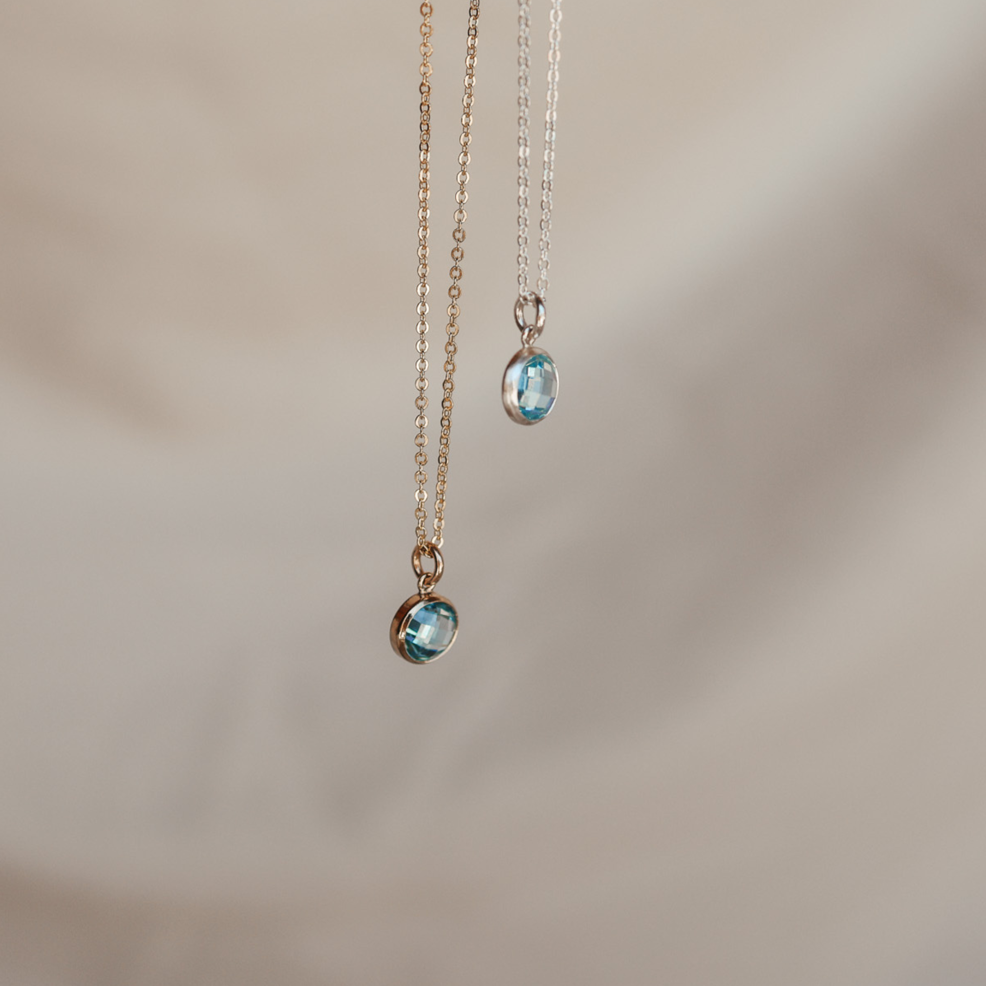 Personalised jewellery – handmade jewellery – KBN jewellery – Australian made jewellery – crystal pendant – birthstone drop necklace – birthstone pendant for necklace – crystal birthstone drop – birthstone jewellery –blue stone pendant – light blue birthstone for necklace – March birthstone pendant – March birthstone drop