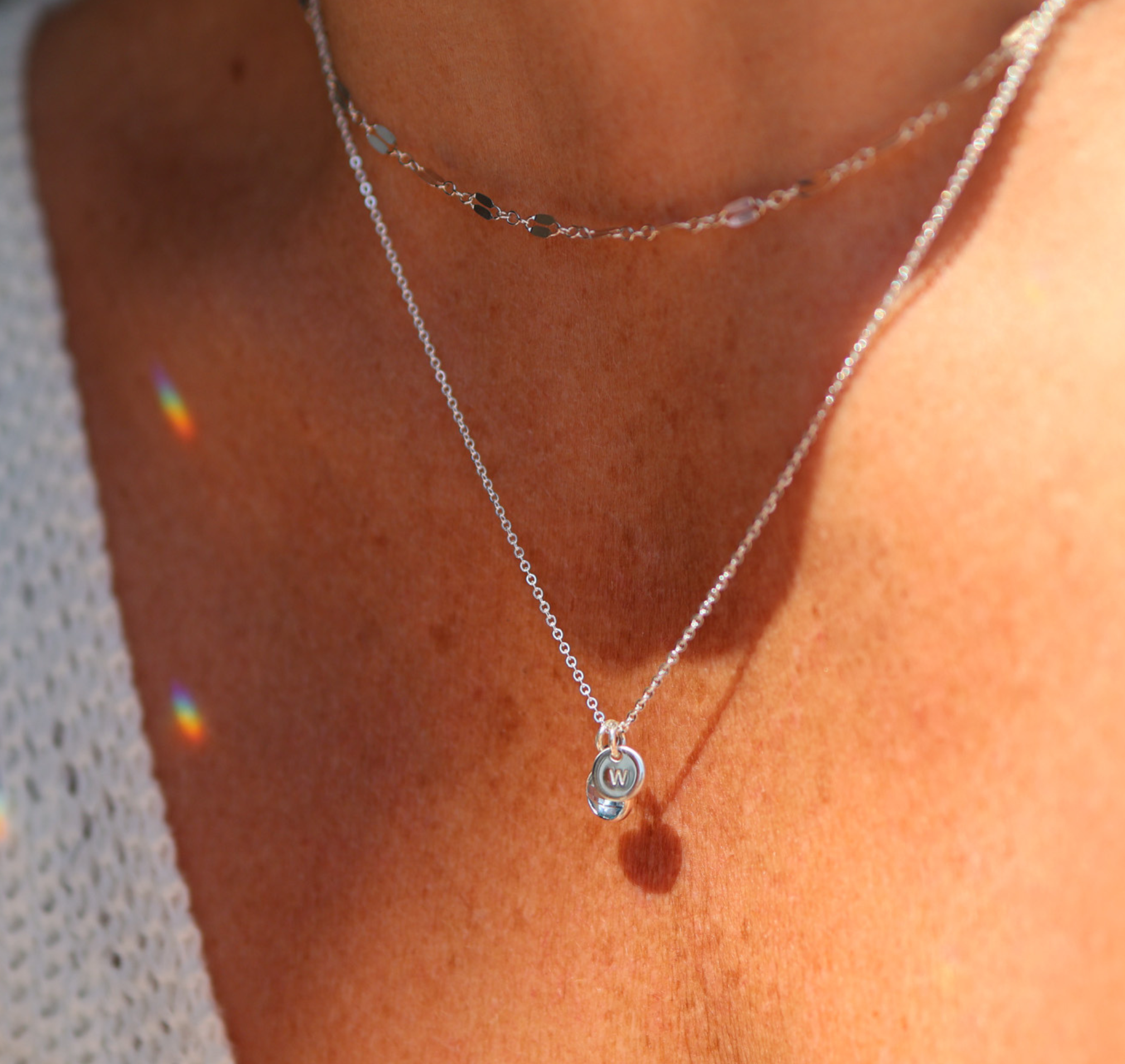 Personalised jewellery – handmade jewellery – KBN jewellery – Australian made jewellery – crystal necklace – birthstone drop necklace – birthstone pendant for necklace – crystal necklace – birthstone jewellery – light blue stone pendant – blue birthstone for necklace – December birthstone pendant – September birthstone drop