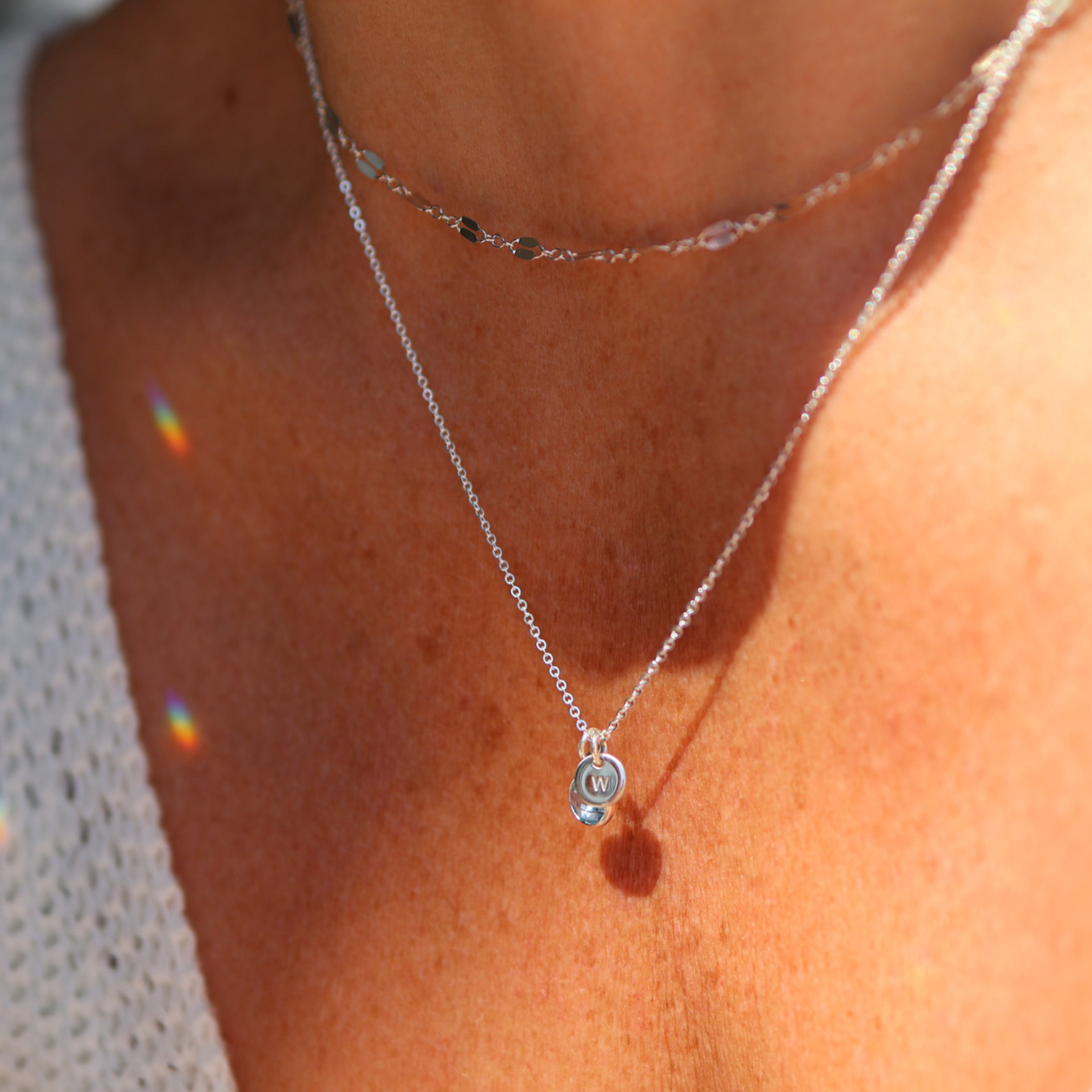 Personalised jewellery – handmade jewellery – KBN jewellery – Australian made jewellery – crystal necklace – birthstone drop necklace – birthstone pendant for necklace – crystal necklace – birthstone jewellery – light blue stone pendant – blue birthstone for necklace – December birthstone pendant – September birthstone drop