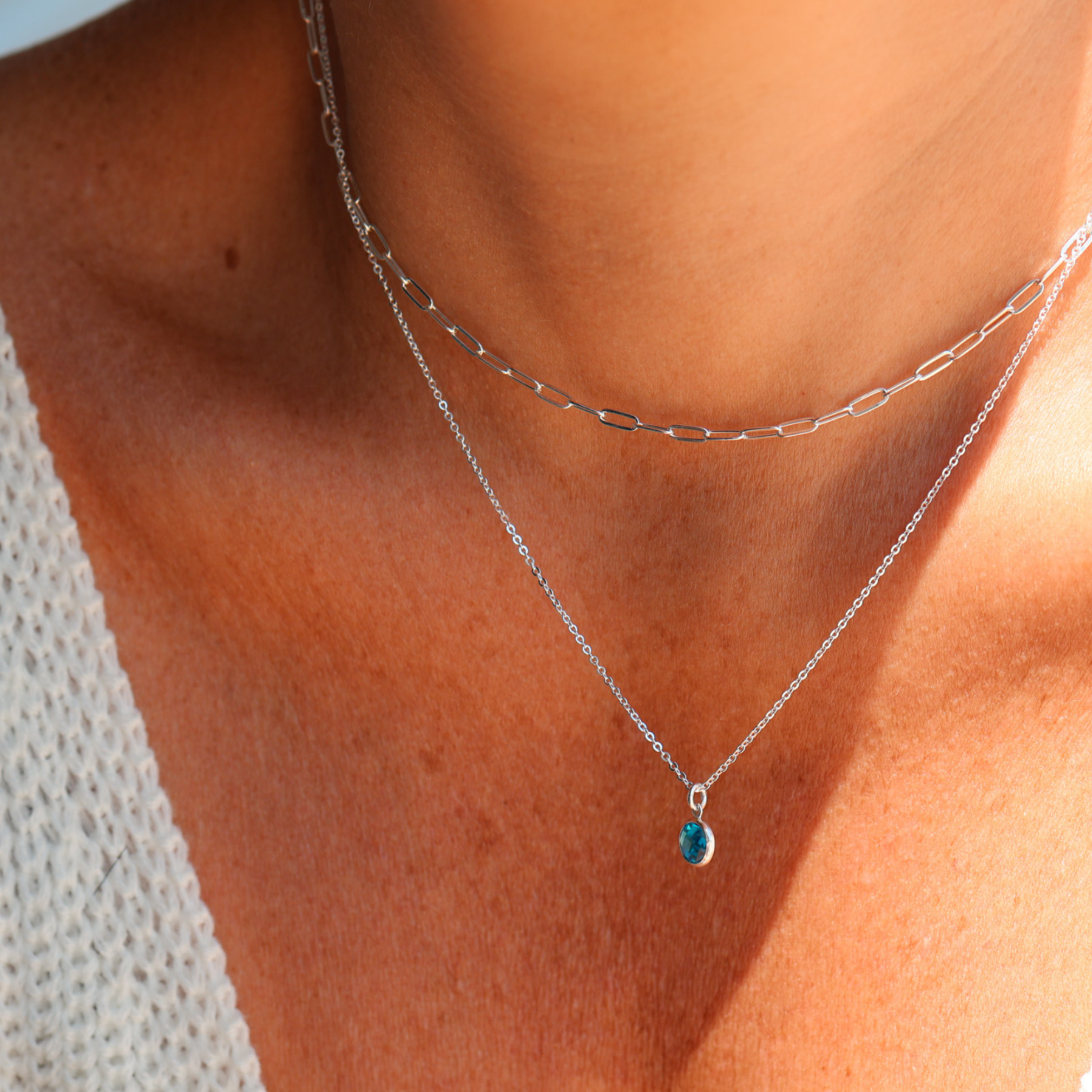 Personalised jewellery – handmade jewellery – KBN jewellery – Australian made jewellery – crystal necklace – birthstone drop necklace – birthstone pendant for necklace – crystal necklace – birthstone jewellery – dark blue stone pendant – blue birthstone for necklace – September birthstone pendant – September birthstone drop
