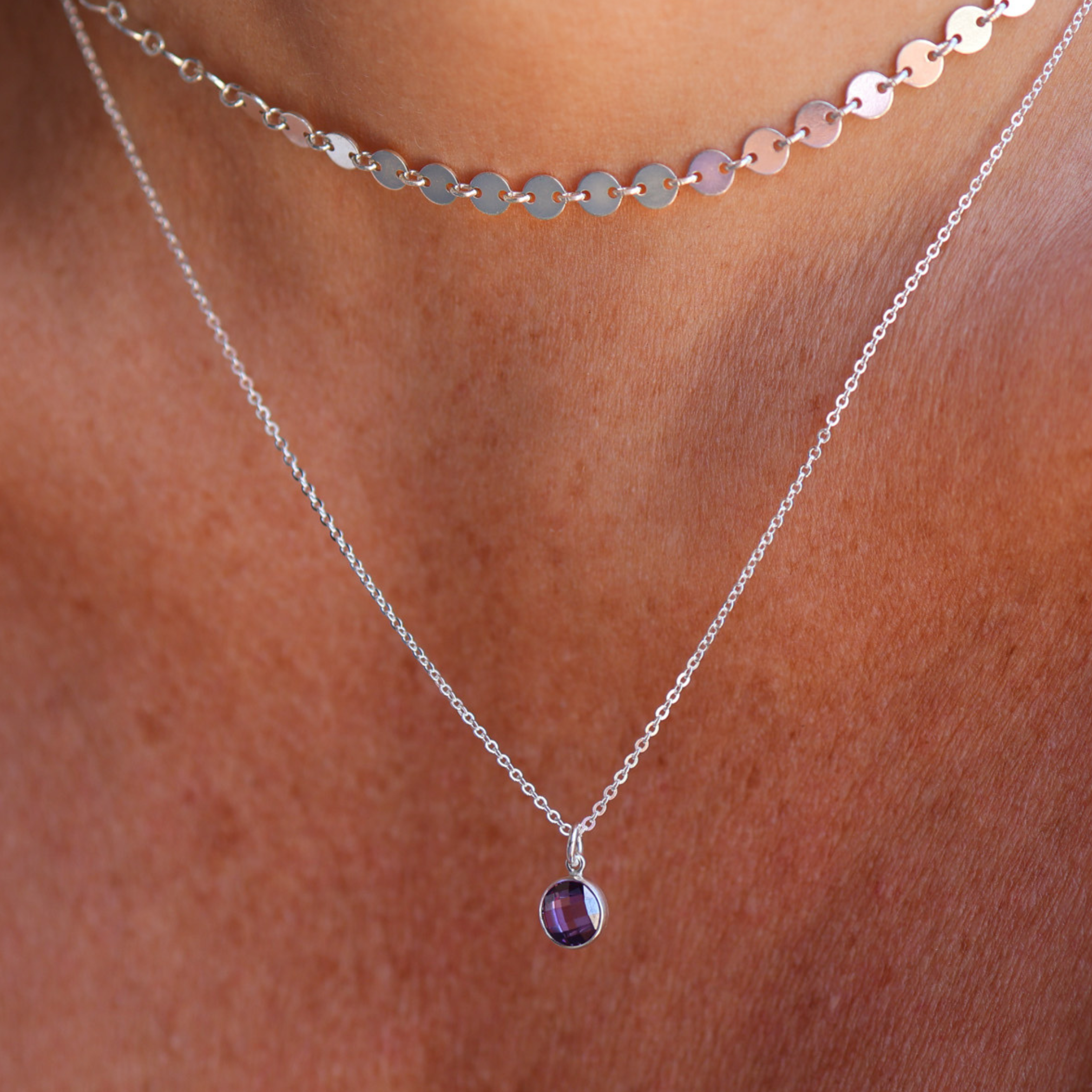 Personalised jewellery – handmade jewellery – KBN jewellery – Australian made jewellery – crystal pendant – birthstone drop necklace – birthstone pendant for necklace – crystal birthstone drop – birthstone jewellery –green stone pendant – dark purple birthstone for necklace – June birthstone pendant – June birthstone drop