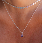 Personalised jewellery – handmade jewellery – KBN jewellery – Australian made jewellery – crystal pendant – birthstone drop necklace – birthstone pendant for necklace – crystal birthstone drop  – birthstone jewellery –green  stone pendant – dark purple  birthstone for necklace – June  birthstone pendant – June  birthstone drop