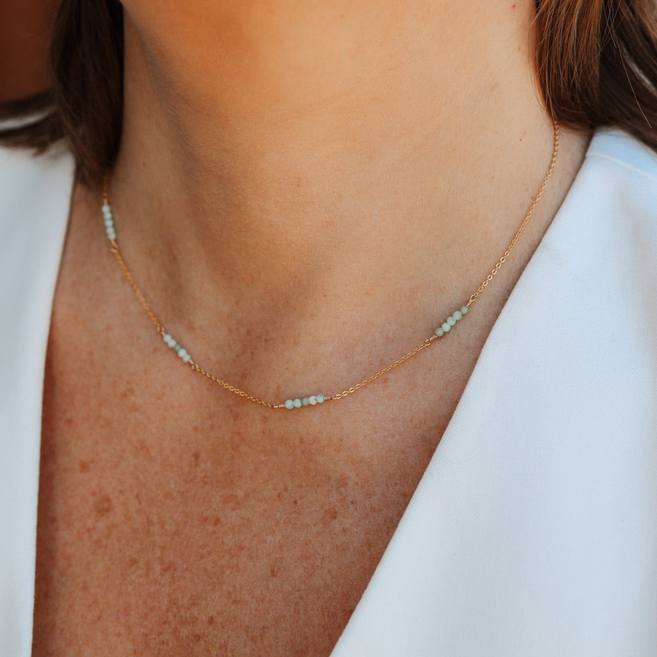 Personalised jewellery - KBN Jewellery - handmade jewellery – Personalised Jewellery gifts – Australian Made – gemstone necklace – blue lapis necklace – green jade necklace – amethyst necklace – black obsidian necklace – peach aventurine necklace – white howlite necklace – gemstone stack necklace