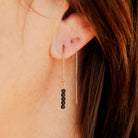 Personalised jewellery - KBN Jewellery - handmade jewellery – Personalised Jewellery gifts – Australian Made – gemstone necklace – blue lapis thread through earrings – green jade lapis thread through earrings – amethyst lapis thread through earrings – black obsidian lapis thread through earrings – peach aventurine lapis thread through earrings – white howlite lapis thread through earrings – gemstone stack lapis thread through earrings – thread through gemstone earrings