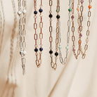 Personalised jewellery - KBN Jewellery - handmade jewellery – Personalised Jewellery gifts – Australian Made – gemstone necklace – blue lapis necklace – green jade necklace – amethyst necklace – black obsidian necklace – peach aventurine necklace – white howlite necklace – gemstone stack necklace