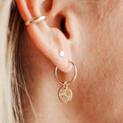 Personalised jewellery - KBN Jewellery - handmade jewellery – Personalised Jewellery gifts – personalised earrings – symbol earrings – simple hoops – kid friendly earrings – personalised hoop earrings – flower earrings – birth flower jewellery – dainty earrings