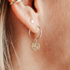 Personalised jewellery - KBN Jewellery - handmade jewellery – Personalised Jewellery gifts – personalised earrings – symbol earrings – simple hoops – kid friendly earrings – personalised hoop earrings – flower earrings – birth flower jewellery – dainty earrings