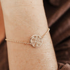 Personalised jewellery - KBN Jewellery - handmade jewellery - cross my heart - initial bracelet - symbol bracelet – custom initial bracelet – children initials - Cross my heart bracelet – dainty jewellery – family initial bracelet
