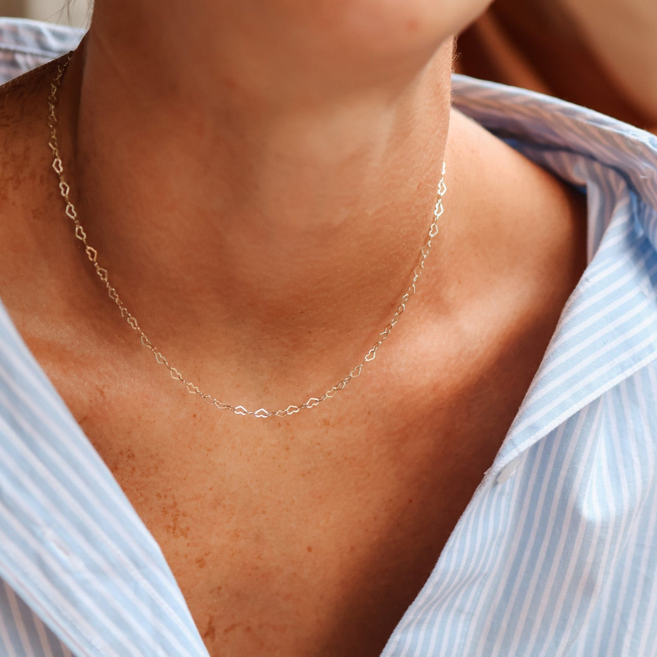 Personalised jewellery - KBN Jewellery - handmade jewellery β Personalised Jewellery gifts β Dainty jewellery β layering necklace β linked chain β unique chain β layering β Australia made β KBN Jewellery β Most popular necklace β trendy necklace β heart link chain β small heart chain