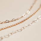 Personalised jewellery - KBN Jewellery - handmade jewellery β Personalised Jewellery gifts β Dainty jewellery β layering necklace β linked chain β unique chain β layering β Australia made β KBN Jewellery β Most popular necklace β trendy necklace β heart link chain β small heart chain
