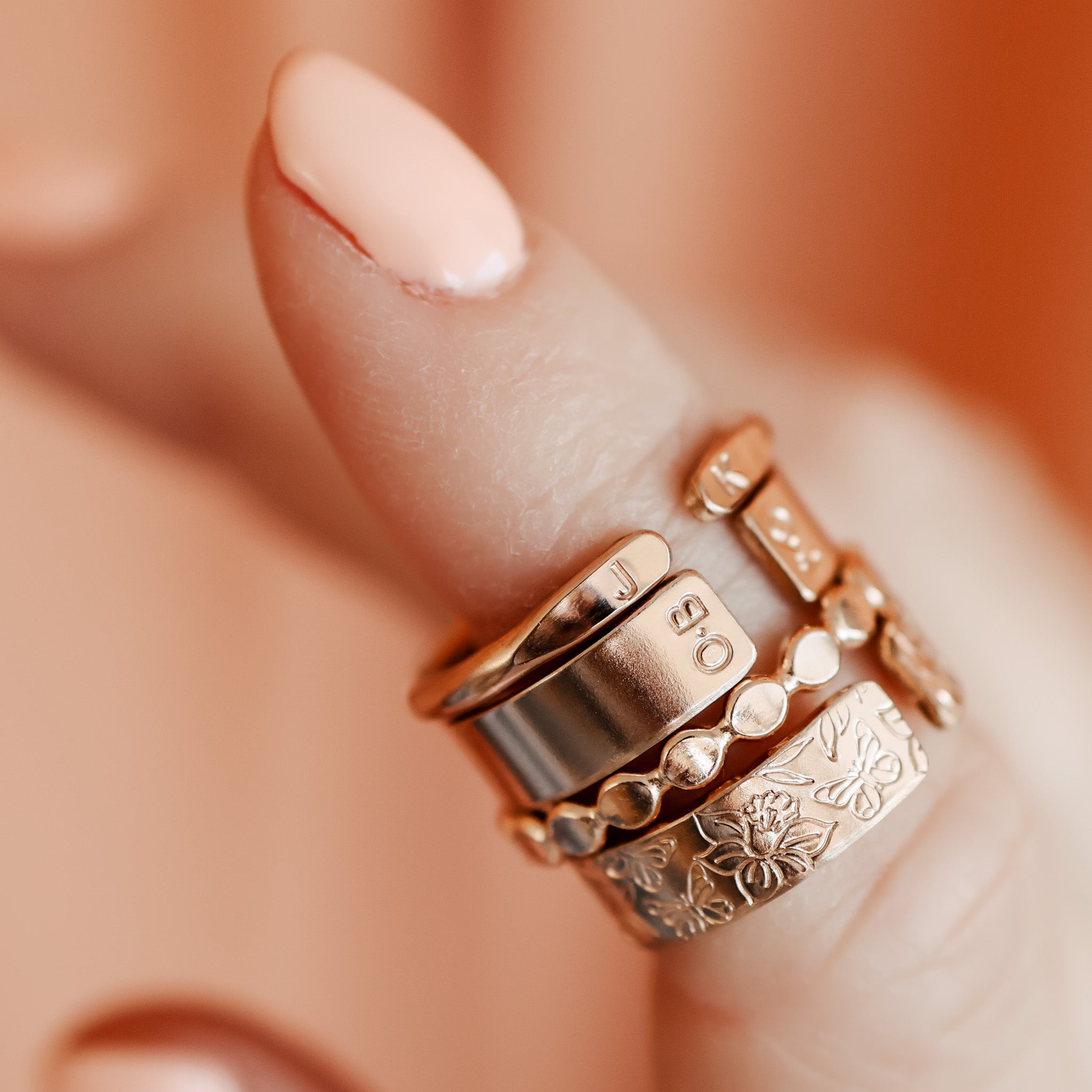 Personalised jewellery - KBN Jewellery - handmade jewellery - dainty ring – big beads ring – necklace ring – dainty ring – Australian made – beaded ring – chunky ring - circle flat bead ring - flat bead ring