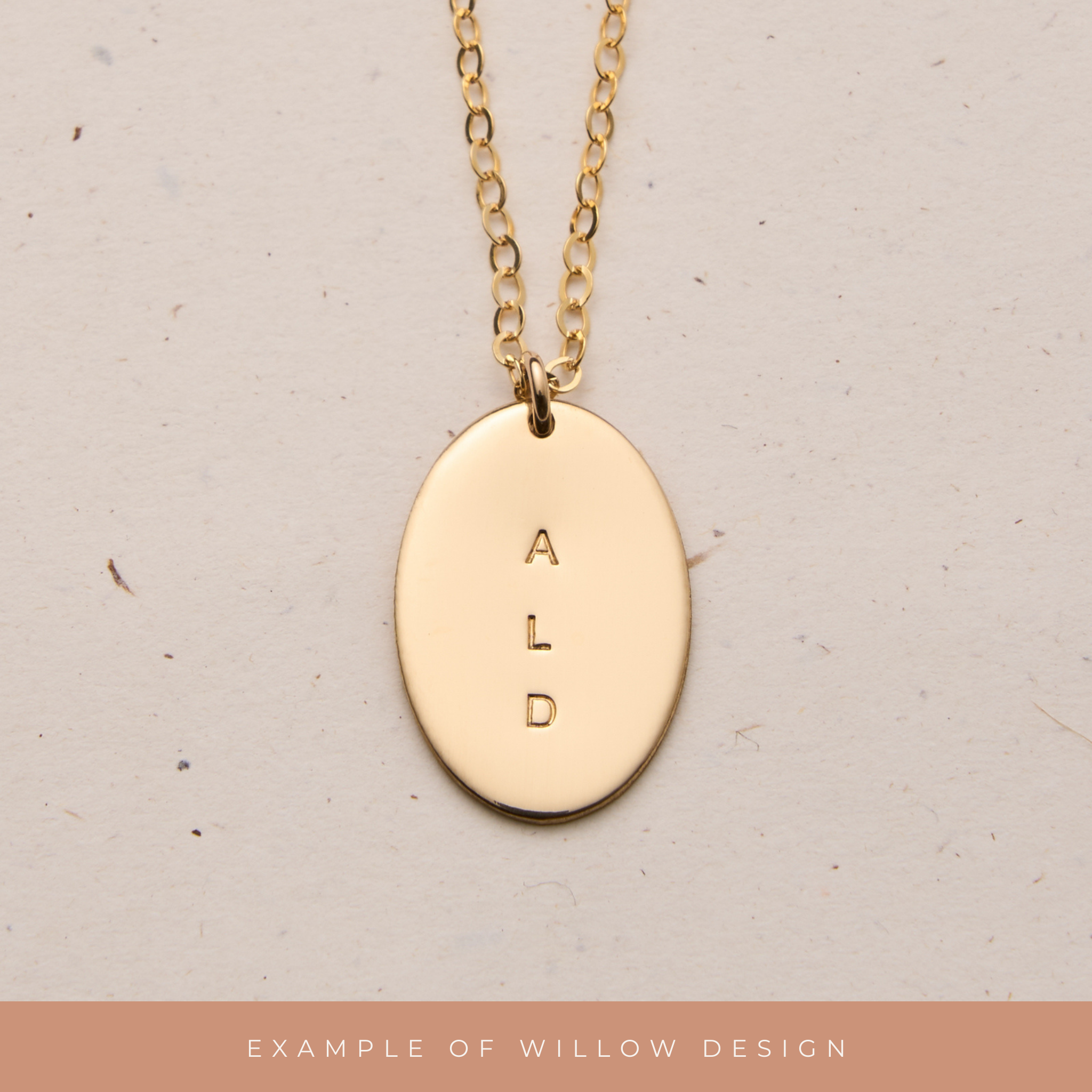 Personalised jewellery - KBN Jewellery - handmade jewellery – Personalised Jewellery gifts – Dainty jewellery – add on pendant – additional pendant – mix and match pendants – additional oval pendant – additional large oval pendant – new pendant – pendant that I can add to my necklace – plain pendant