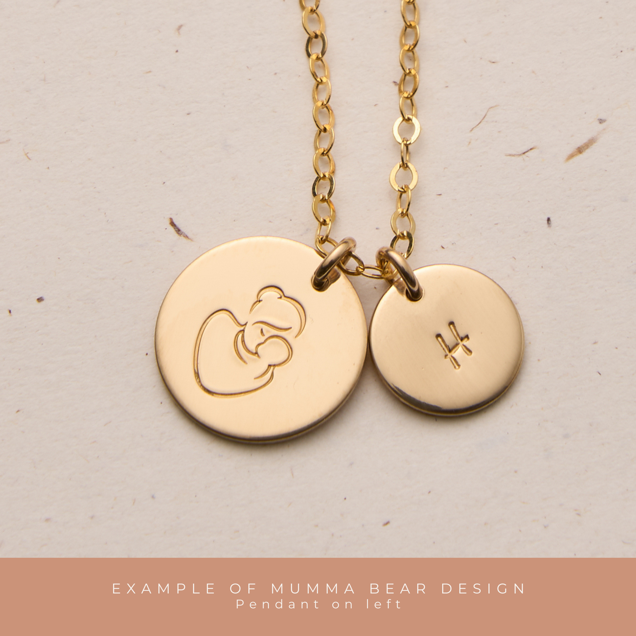 Personalised jewellery - KBN Jewellery - handmade jewellery – Personalised Jewellery gifts – Dainty jewellery – add on pendant – additional pendant – mix and match pendants - mumma bear - gift for mums