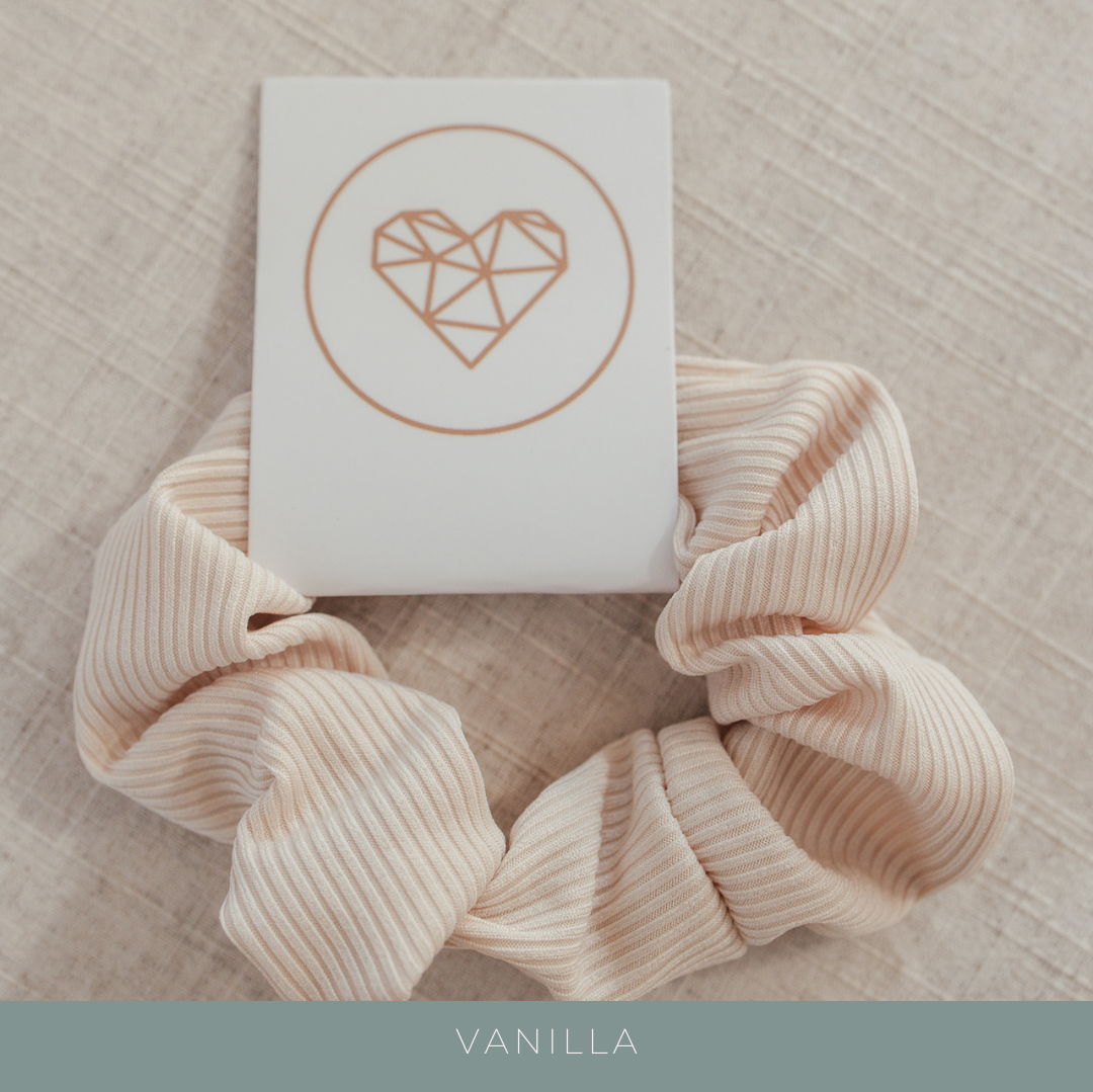 Personalised jewellery - KBN Jewellery - handmade jewellery – custom jewellery gifts – scrunchies – pink scrunchies -  tan scrunchies – burnt orange scrunchies