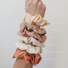 Personalised jewellery - KBN Jewellery - handmade jewellery β custom jewellery gifts β scrunchies β pink scrunchies -  tan scrunchies β burnt orange scrunchies