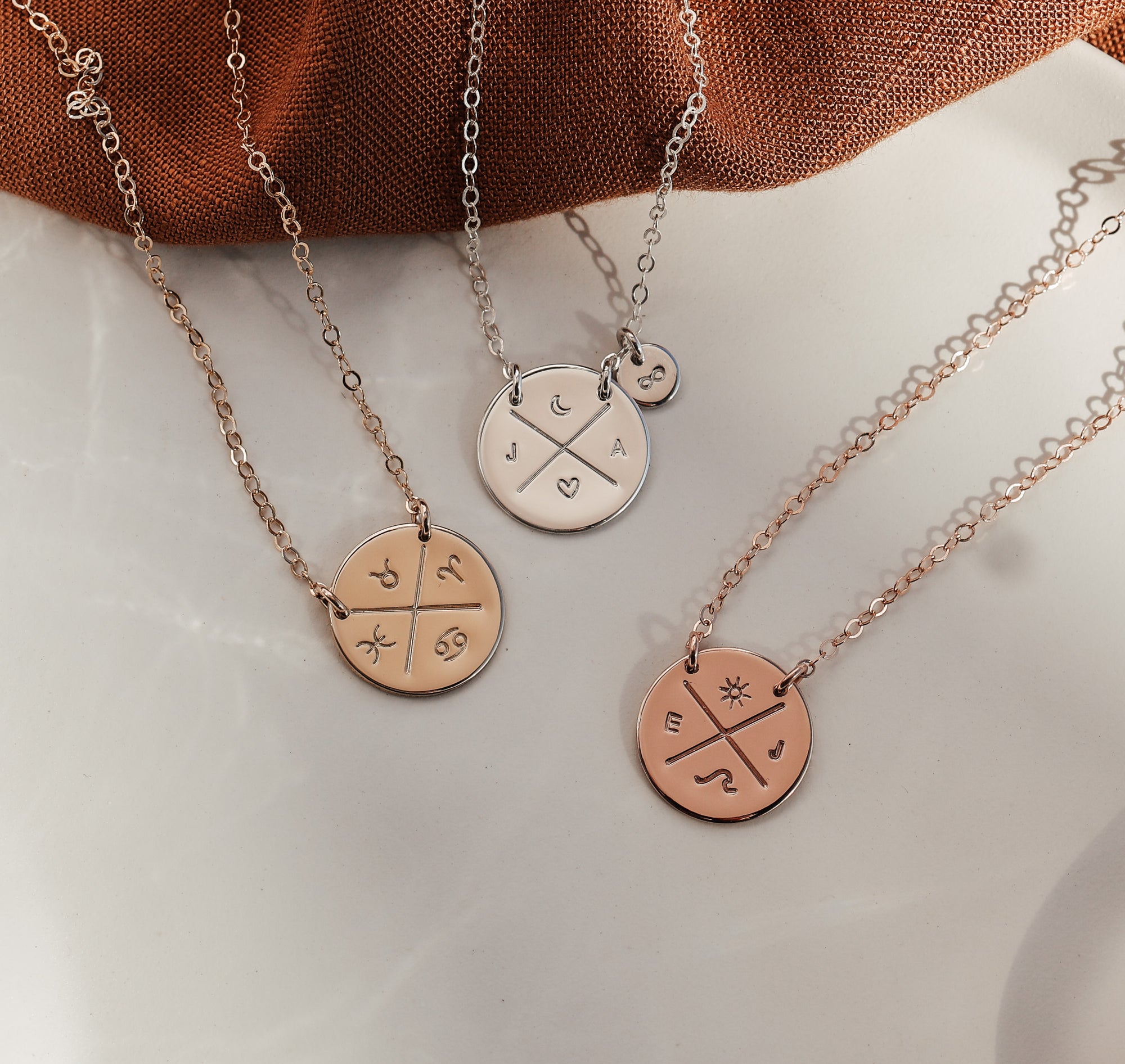 Personalised jewellery - KBN Jewellery - handmade jewellery - cross my heart - initial necklace - symbol necklace – custom initial necklace – children initials