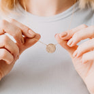 Personalised jewellery - KBN Jewellery - handmade jewellery – Personalised Jewellery gifts – Dainty jewellery – Australia made jewellery – forget me not flower – jewellery to remember passed away people – loss of a loved one necklace – jewellery to remember a loved one – necklace to remember a loved one – large pendant necklace – jewellery to remember passed away – remembrance necklace – double holed necklace