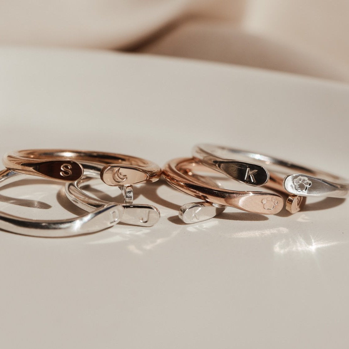 Ever Ring - Personalised jewellery - KBN Jewellery - handmade jewellery – initial ring – symbol ring – Jewellery Gifts
