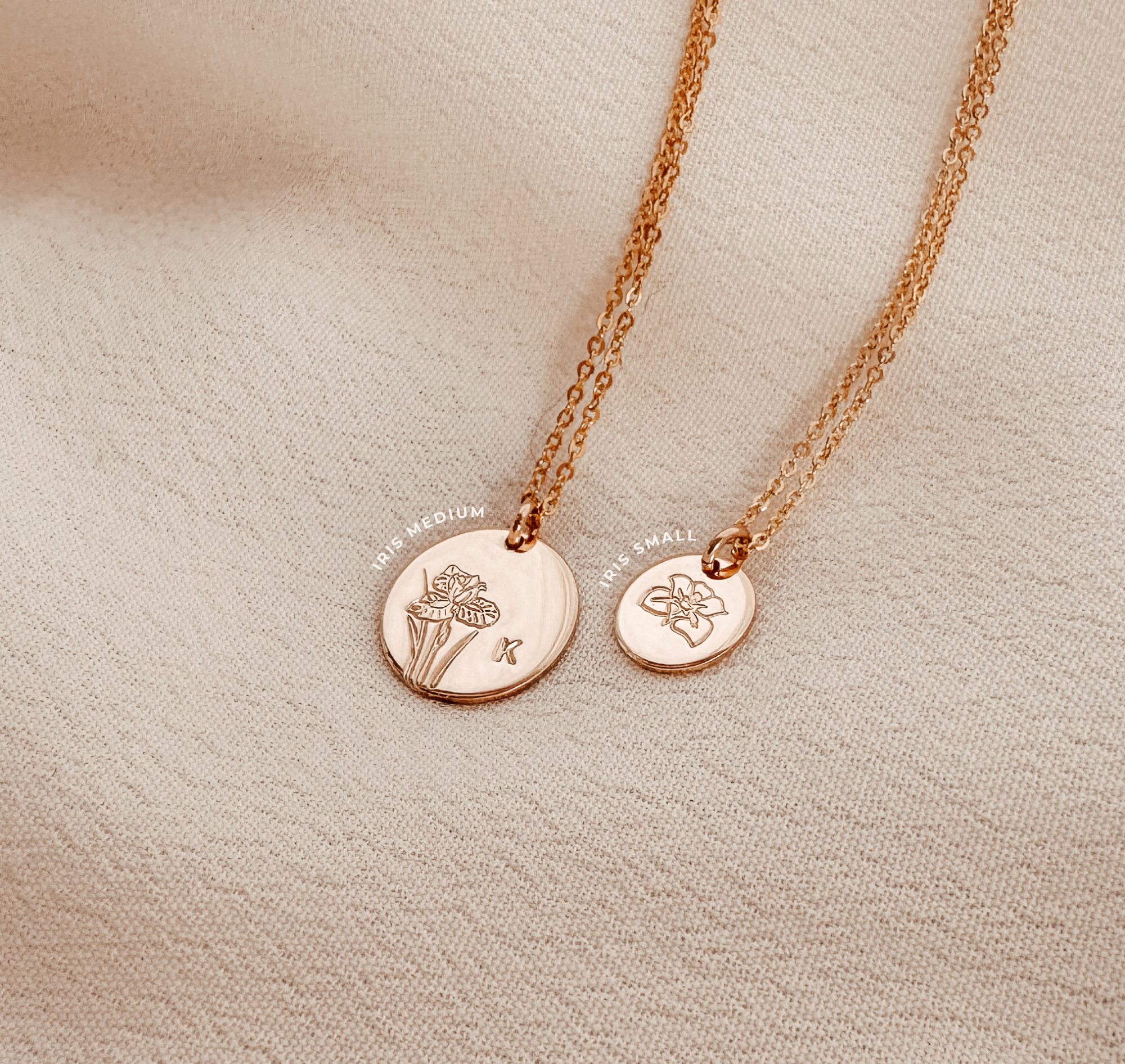 Personalised jewellery – handmade jewellery – KBN jewellery – Australian made jewellery – initial necklace – birth flower necklace – single pendant necklace with flower – birth flower necklace custom – custom birth month necklace – February flower necklace