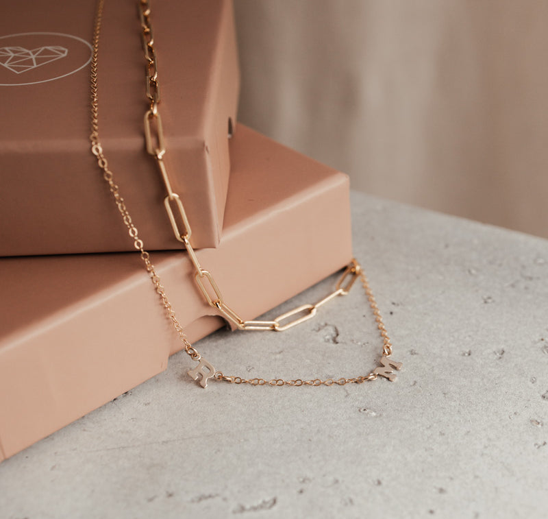 Personalised jewellery - KBN Jewellery - handmade jewellery – Personalised Jewellery gifts – Dainty jewellery- Dainty necklace - initial necklace – family initial necklace