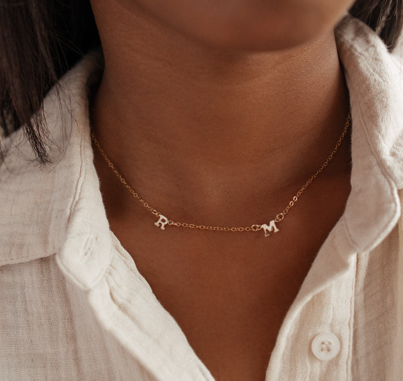Personalised jewellery - KBN Jewellery - handmade jewellery – Personalised Jewellery gifts – Dainty jewellery- Dainty necklace - initial necklace – family initial necklace