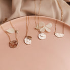 Personalised jewellery - KBN Jewellery - handmade jewellery – Personalised Jewellery gifts – Dainty jewellery- Dainty necklace – flower stamped necklace – family flowers – kids birth flowers – birth flower necklace – personalised flower stamped necklace - floral display necklace - spring necklace - birth flower garden necklace - handmade jewellery