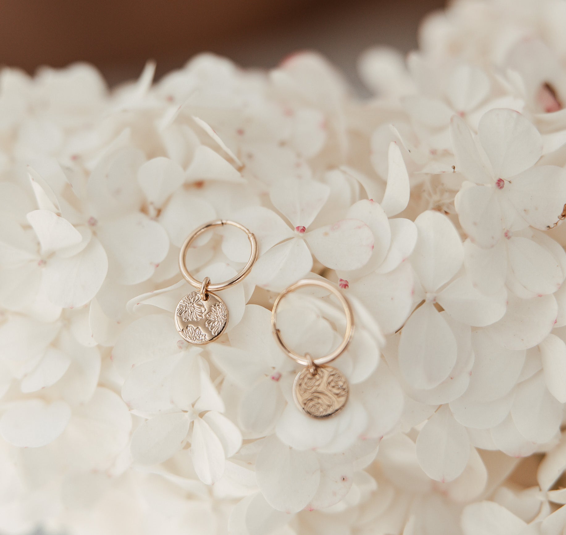 Personalised jewellery - KBN Jewellery - handmade jewellery – Personalised Jewellery gifts – personalised earrings – symbol earrings – simple hoops – kid friendly earrings – personalised hoop earrings – flower earrings – birth flower jewellery – dainty earrings