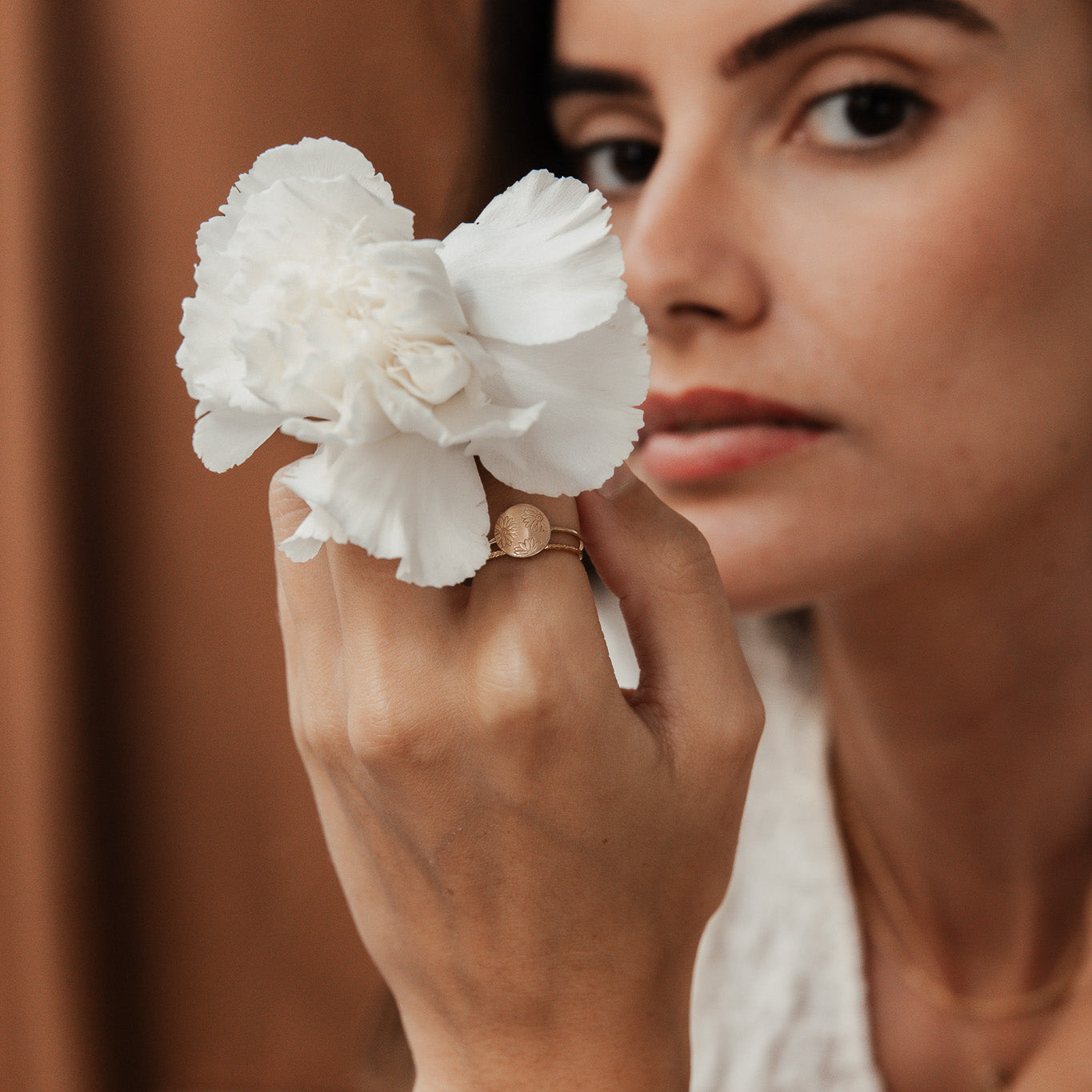 Personalised jewellery - KBN Jewellery - handmade jewellery – Personalised Jewellery gifts – Dainty jewellery- Dainty ring – flower stamped ring – family flowers – kids birth flowers – birth flower ring – personalised flower stamped ring – dainty ring – pendant ring – personalised ring